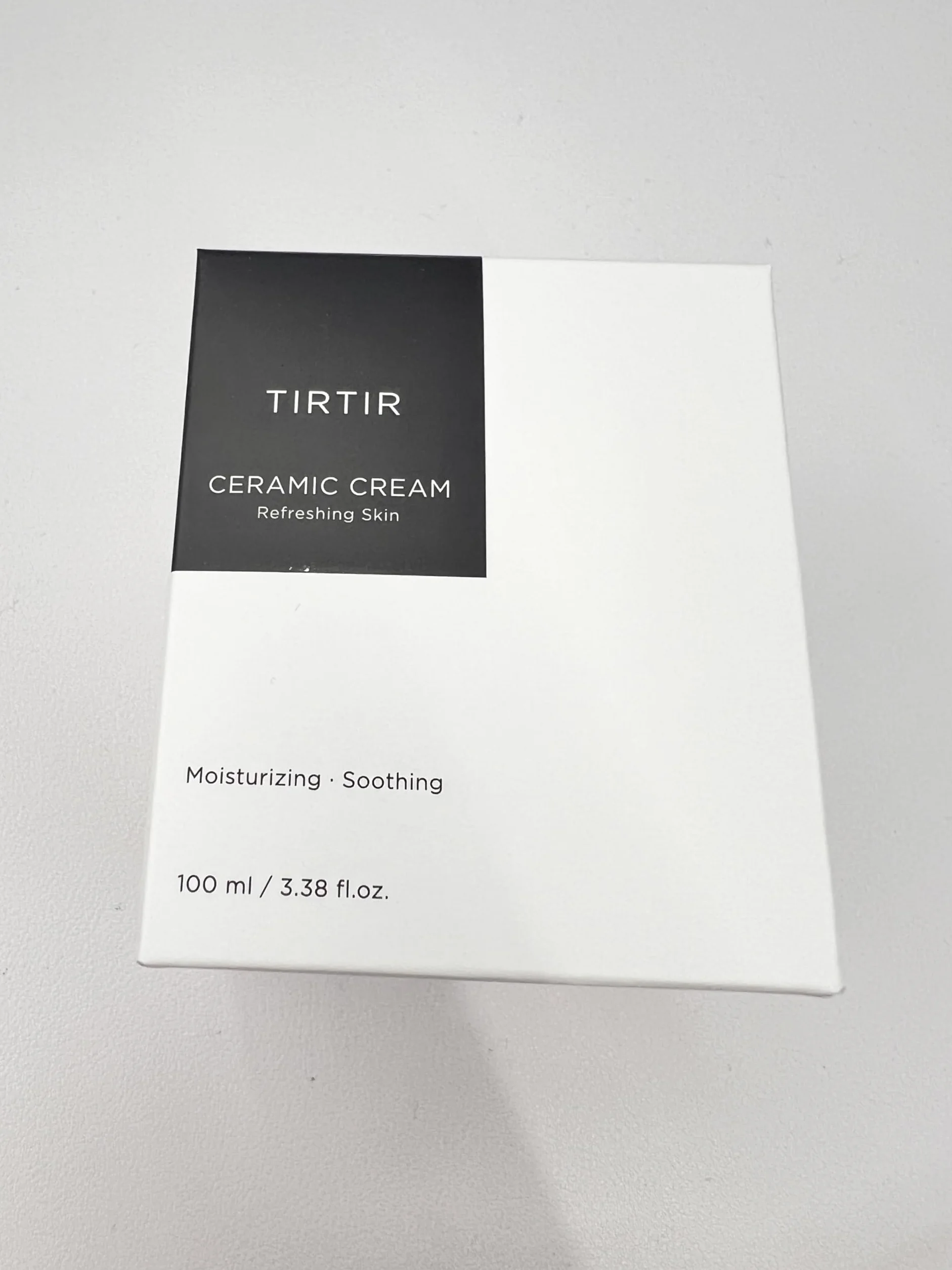 TIRTIR Crema Hidratante Profunda De Ceramida Natural Para Piel De Vidrio, Ácido Poliglutámico, Ligera Y Suave, Ingredientes Derivados De La Naturaleza, 3.38 Onzas Líquidas (Paquete De 1)