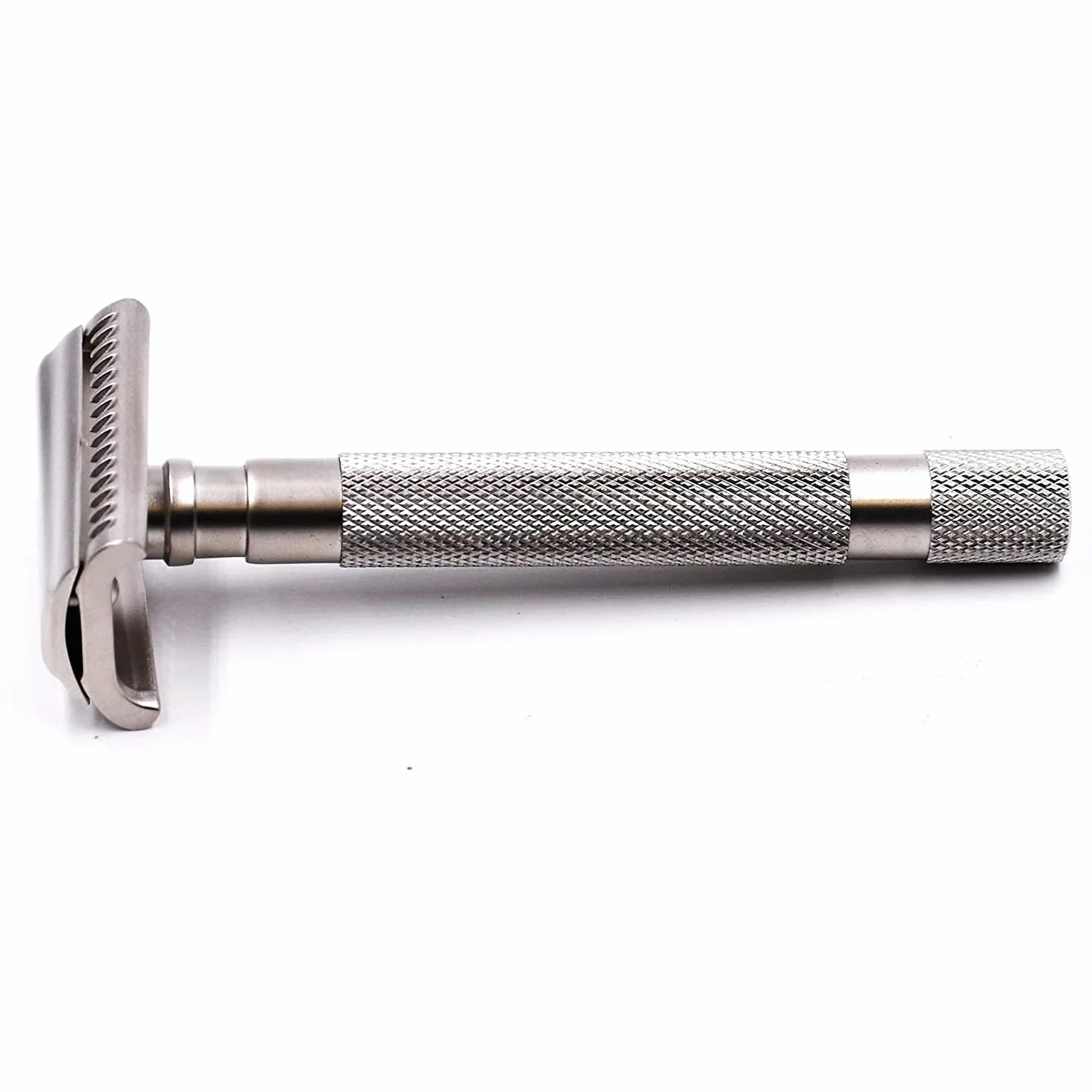 Parker - Maquinilla de afeitar semiinclinada de seguridad, acabado en oro rosa, elegante para piel sensible, cabeza inclinada + 5 cuchillas Parker para resultados suaves