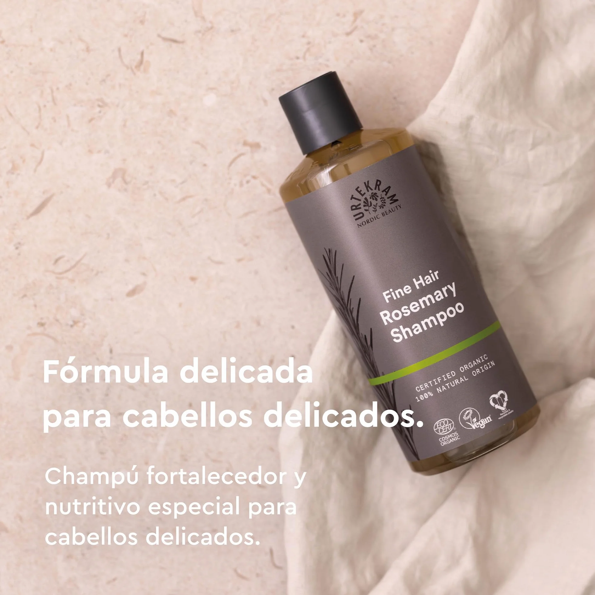 Urtekram Champú de Romero para Cabello Fino 500 ml Orgánico Vegano