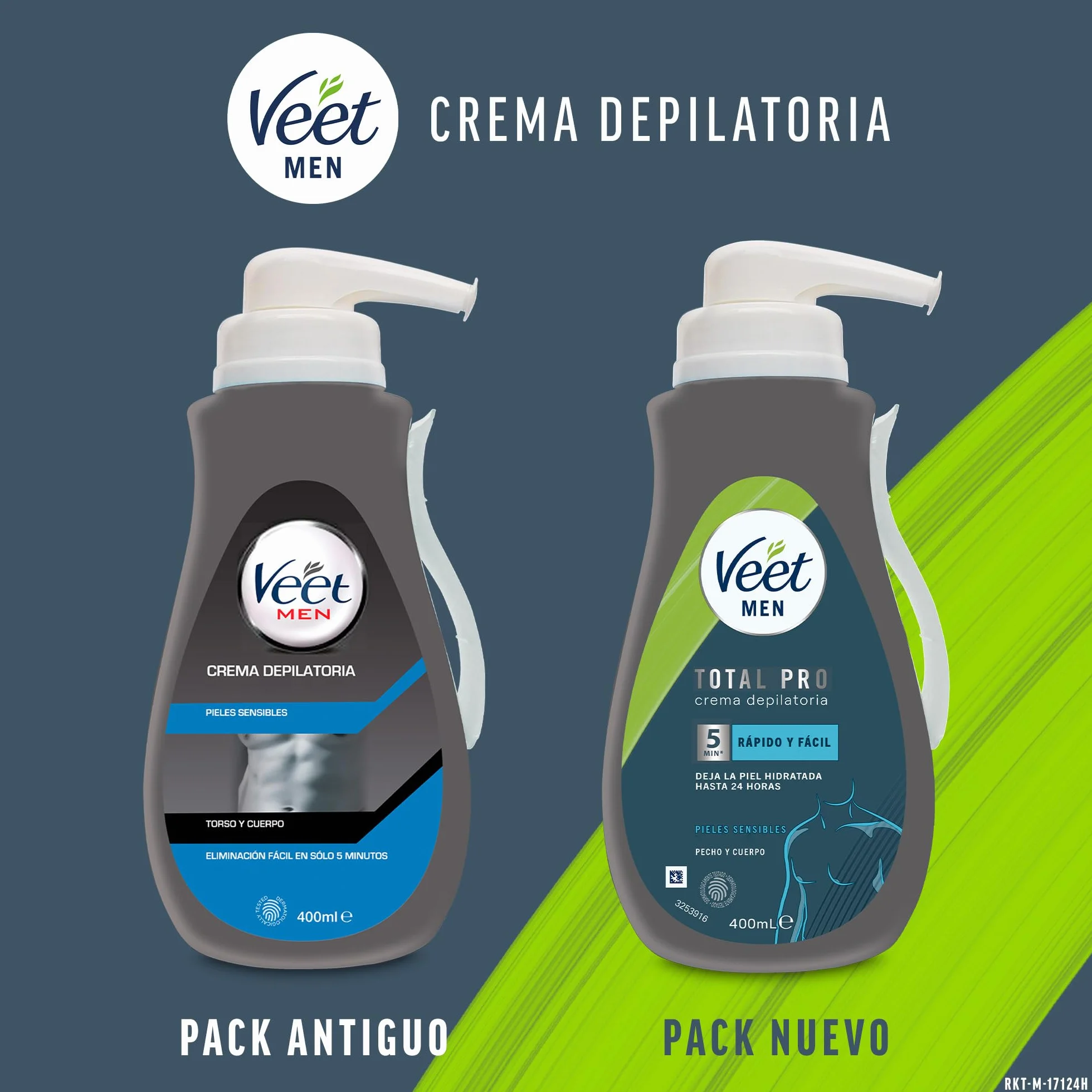 Veet Men Crema Depilatoria Corporal Piel Sensible 400 ml