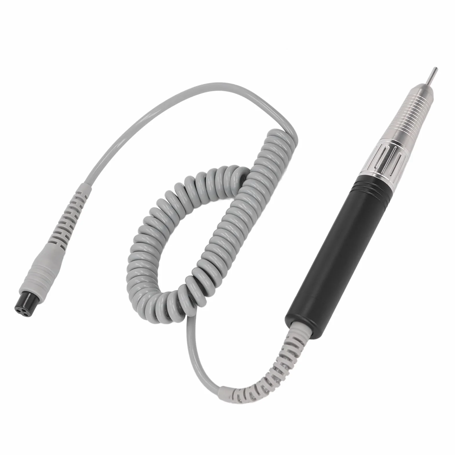 Taladro profesional para uñas, pieza de mano de repuesto, mango de Metal ajustable silencioso de alta velocidad para decoración de uñas, esmalte en Gel, uso en salón de ped (Negra)