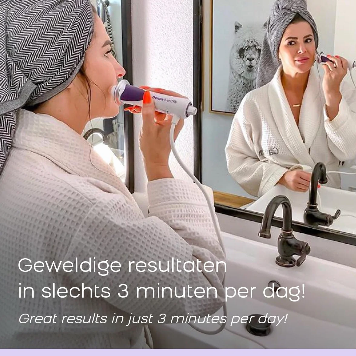 DermaWand Pro - Dispositivo Antienvejecimiento Alta Frecuencia, Reduce Arrugas y Líneas Finas, Reafirma y Revitaliza la Piel Facial, Tratamiento Seguro en Casa
