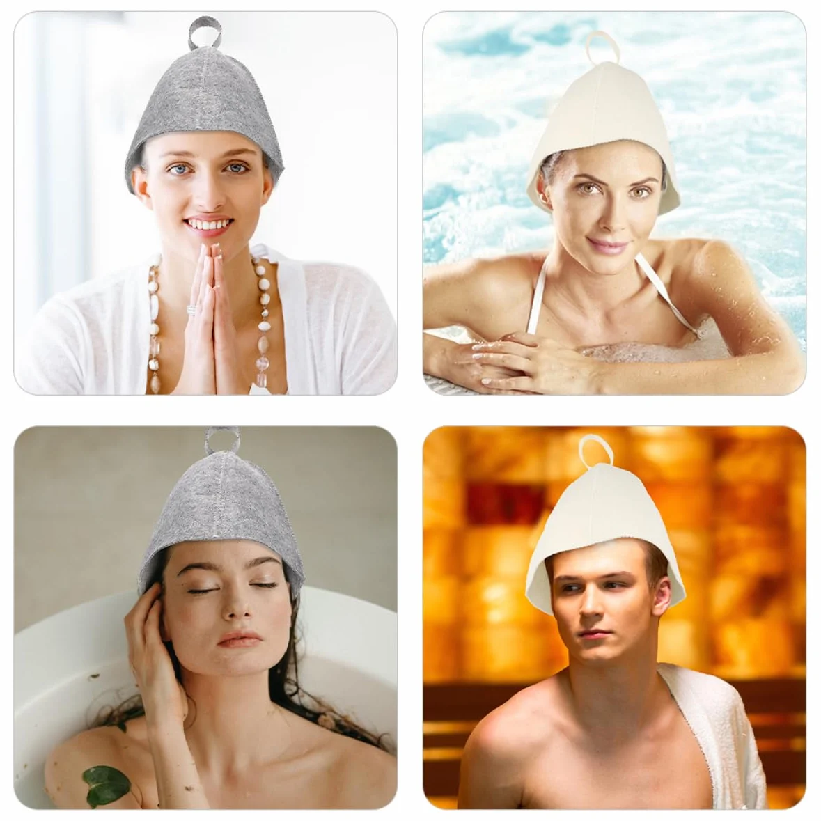 Toddmomy Series Gorro De Sauna Sombreros para Hombres Gorro De Ducha para Mujer Gorros De Ducha para Mujer Reutilizables Gorras De Sauna Sombreros De Fieltro Sintió 6 Piezas X