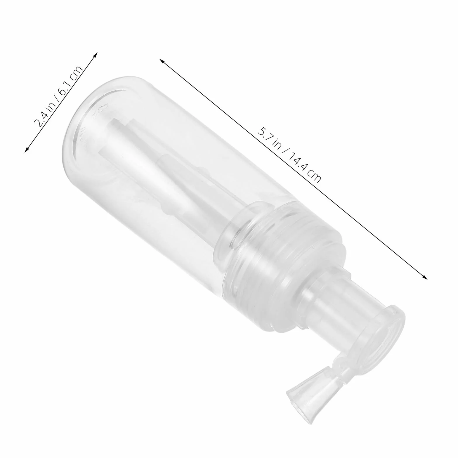 Botella Pulverizadora Rellenable de Plástico para Polvos de Talco Boquilla Antiobstrucción Transparente