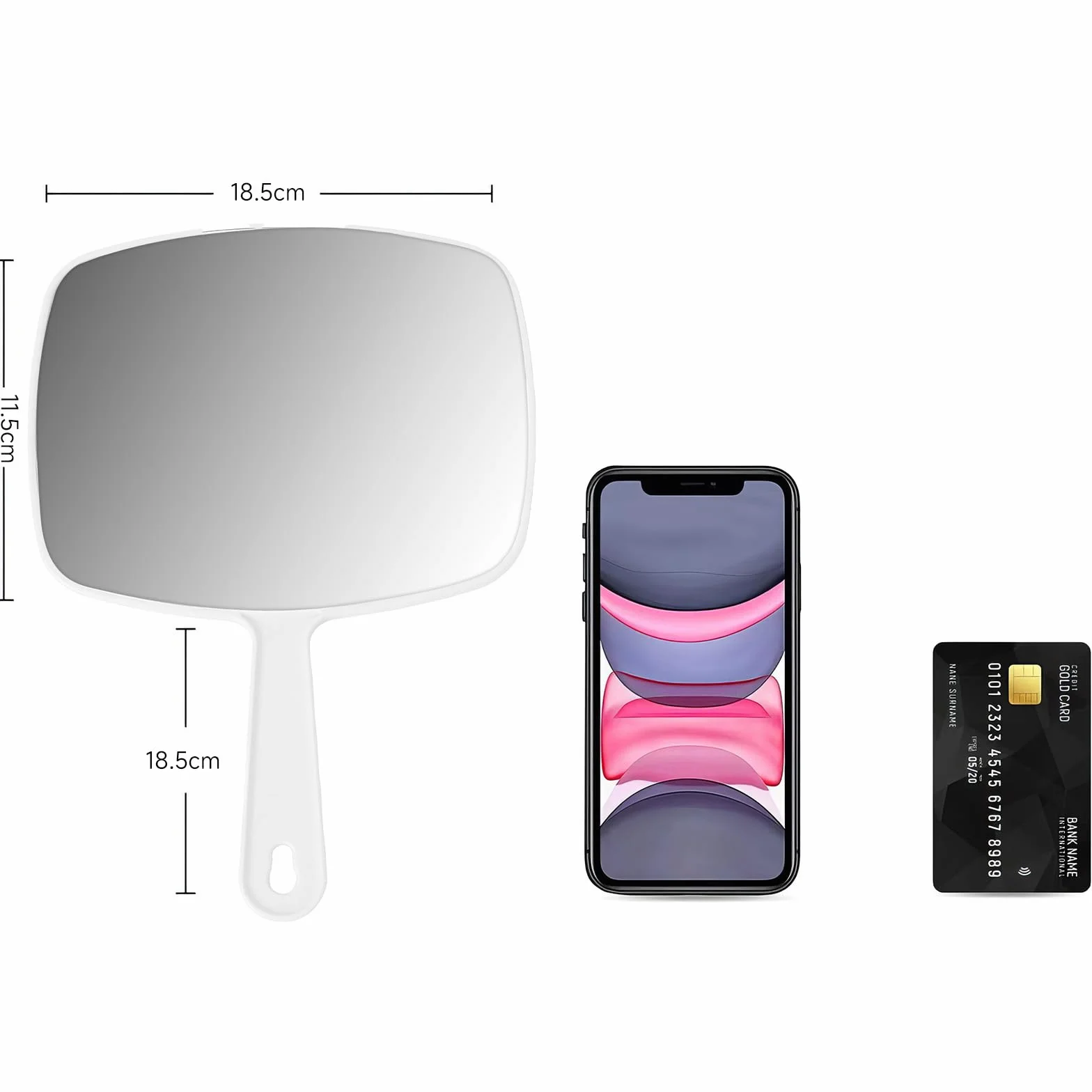 Espejo de Mano Profesional con Mango Ergonómico para Maquillaje y Afeitado
