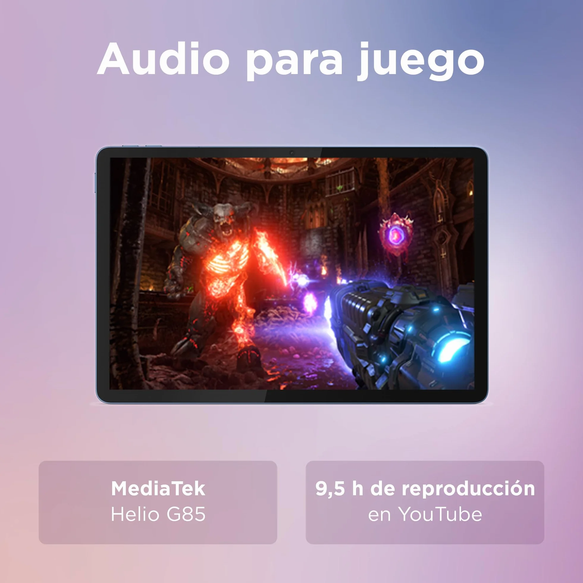 Lenovo Tab Tablet 10.1" WUXGA MediaTek Helio G85 4 GB RAM 128 GB 60 Hz Wi-Fi 5 Bluetooth 5.3 Android 14 Azul Polar