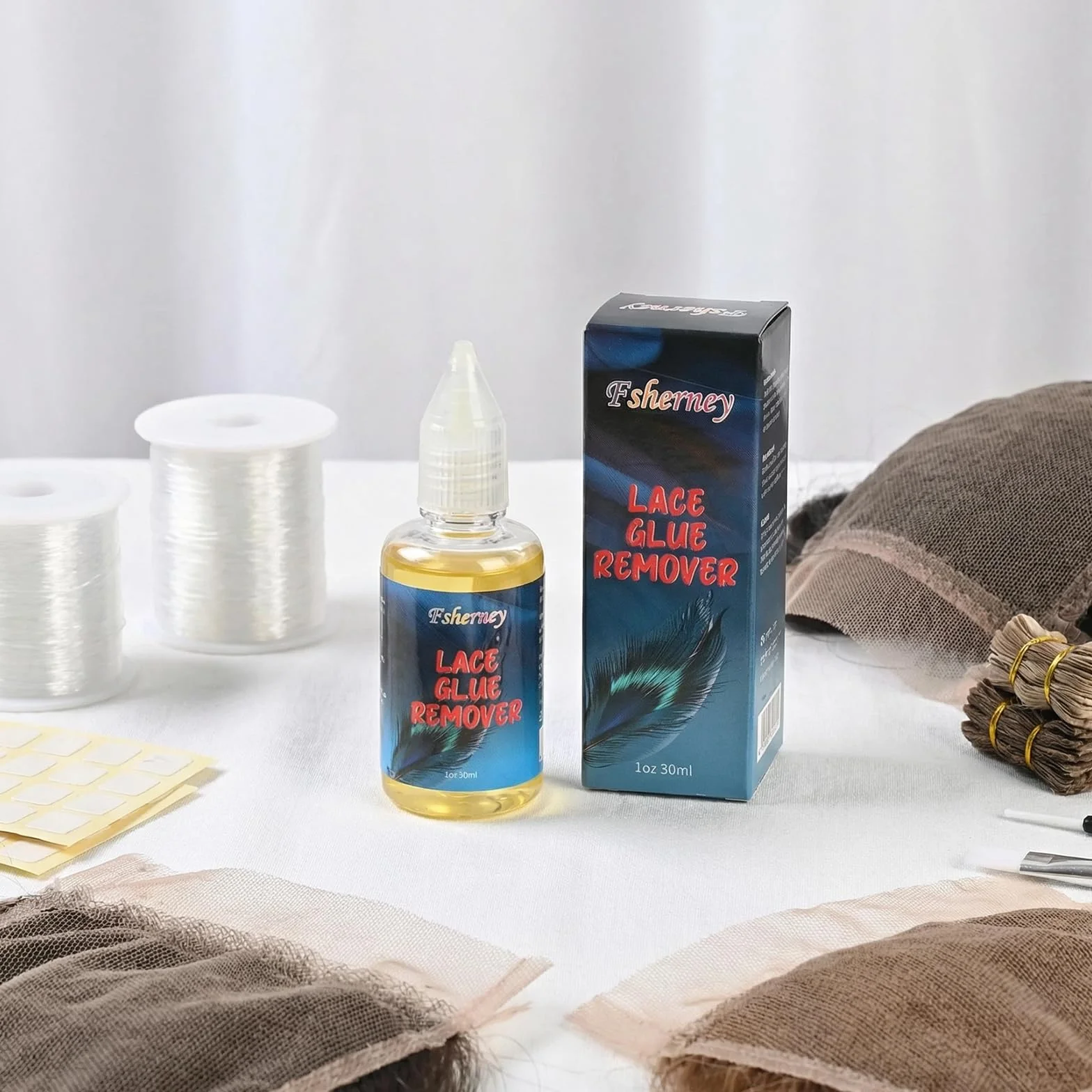 Removedor de Cinta Adhesiva para Extensiones de Cabello 30ml – Disolvente de Pegamento para Pelucas