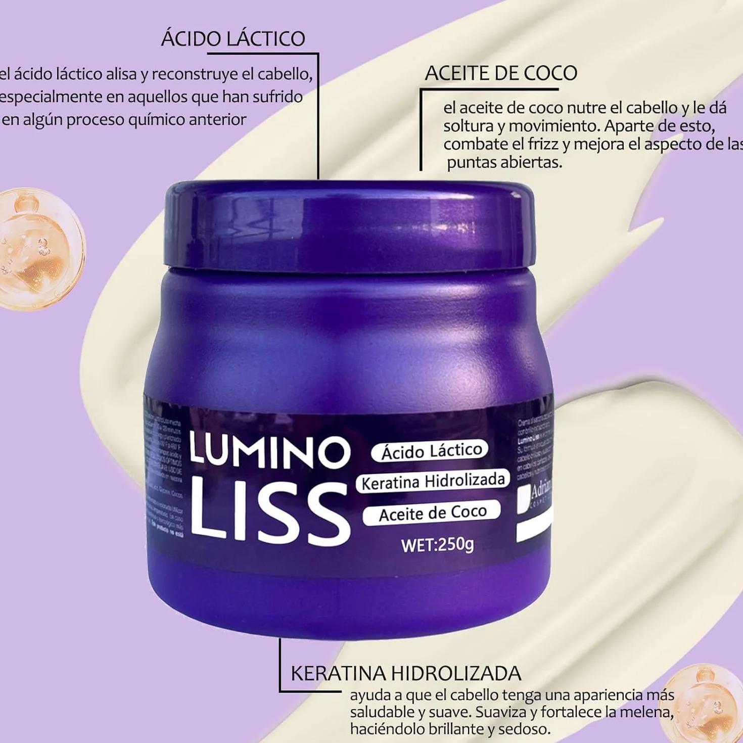 Lumino Liss Alisado Sin Formol Crema Alisadora para Cabello 3pcs
