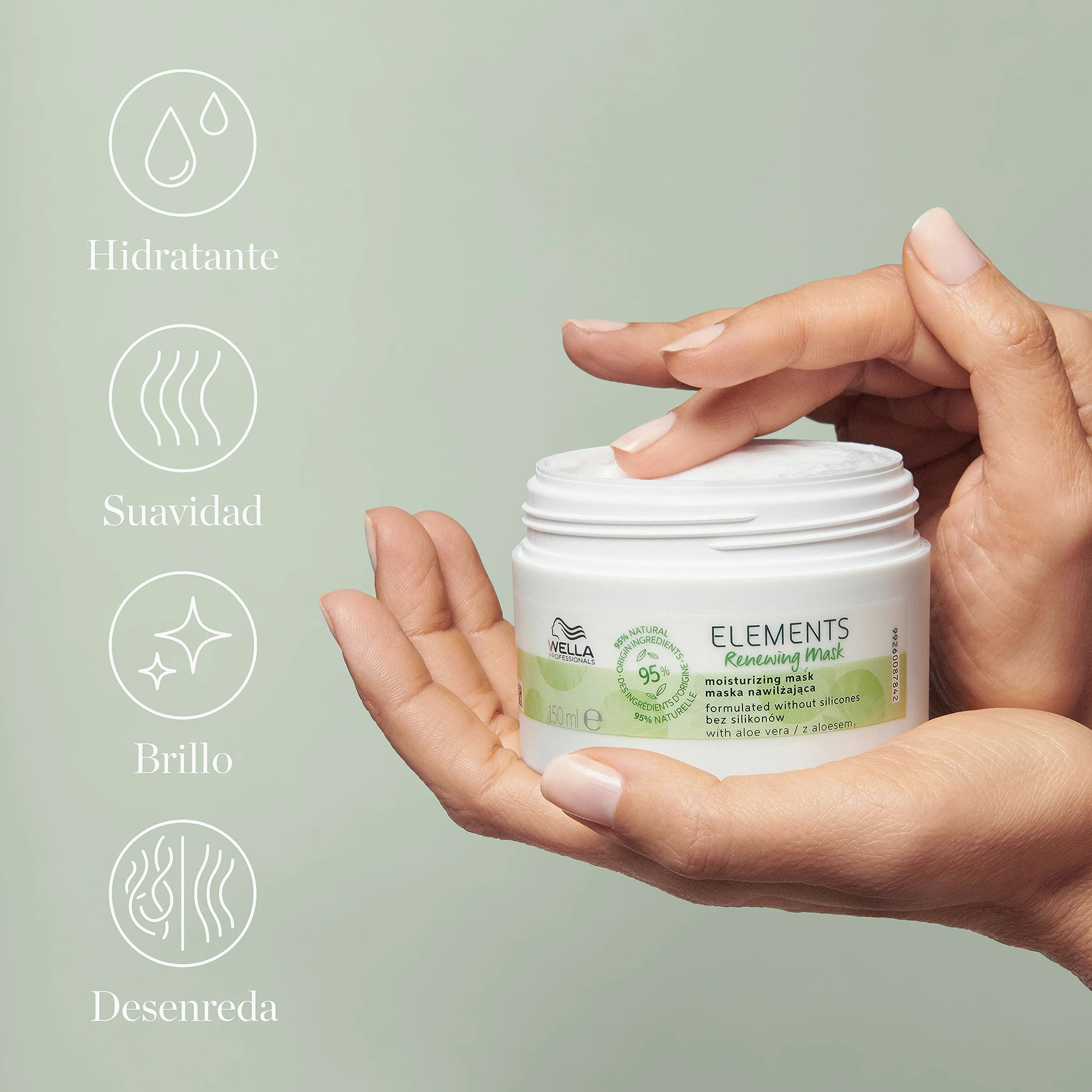 Wella Professionals Pack Elements, Cabello y Cuero Cabelludo Saludable, 100% vegano, Sin Siliconas ni Sulfatos, Champú (250ml) + Acondicionador (200ml) + Mascarilla (150ml)