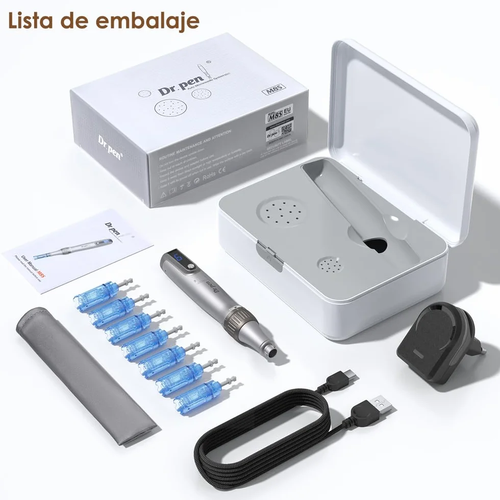 Dr.pen M8S Auténtico Microneedling Inalámbrico 7 Cartuchos