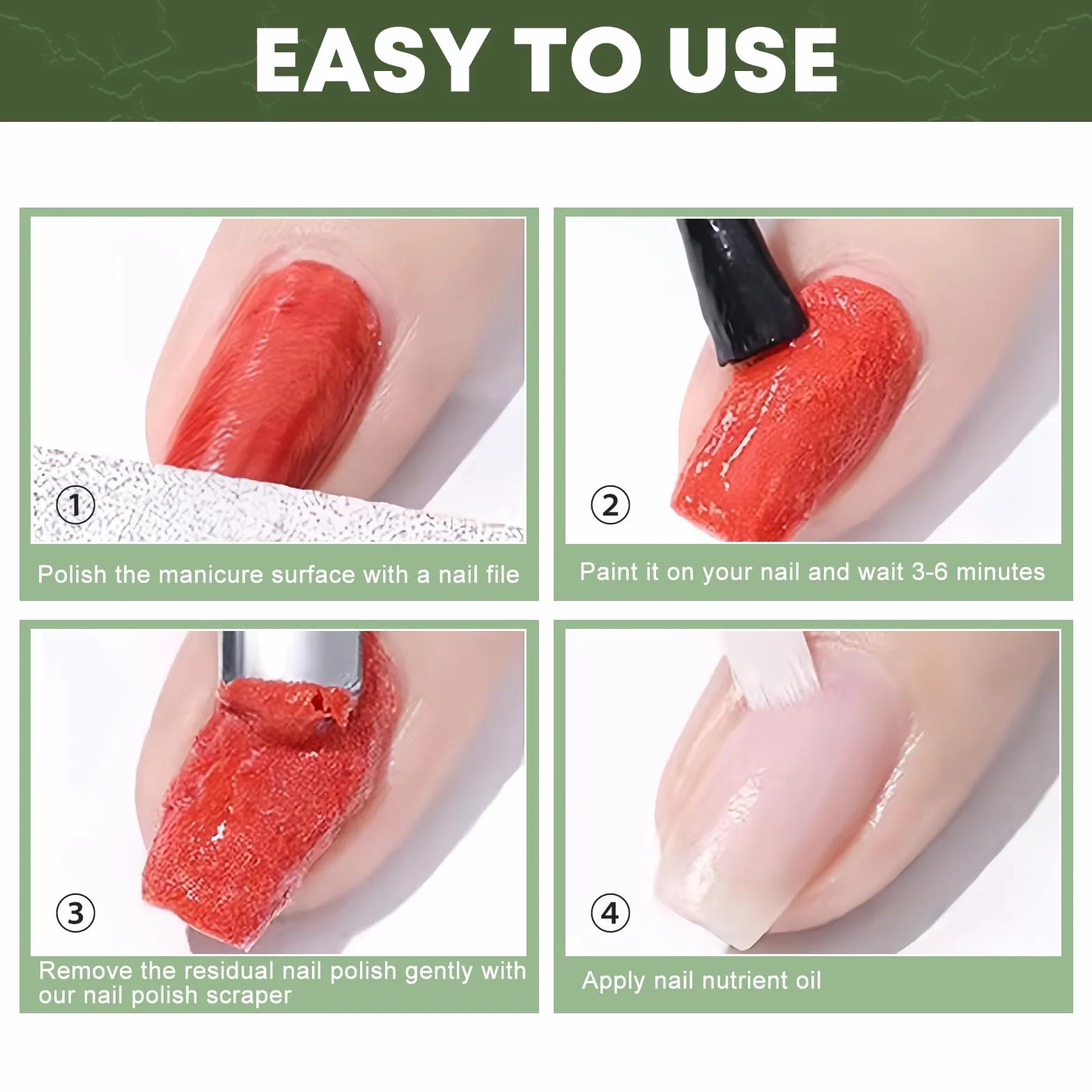 Sularpek Removedor Esmalte Permanente, Quita Esmalte Semipermanentes Uñas, Gel Nail Polish Remover Set