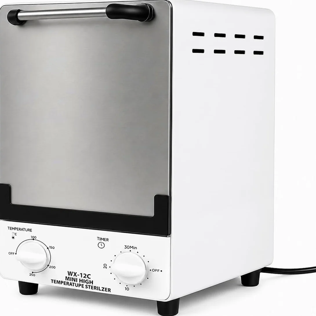 Esterilizador autoclave infrarrojo de 12 L con control de tiempo y temperatura ajustable, esterilizador de vapor de alta temperatura para herramientas de uñas y belleza, adecuado para salones de uñas