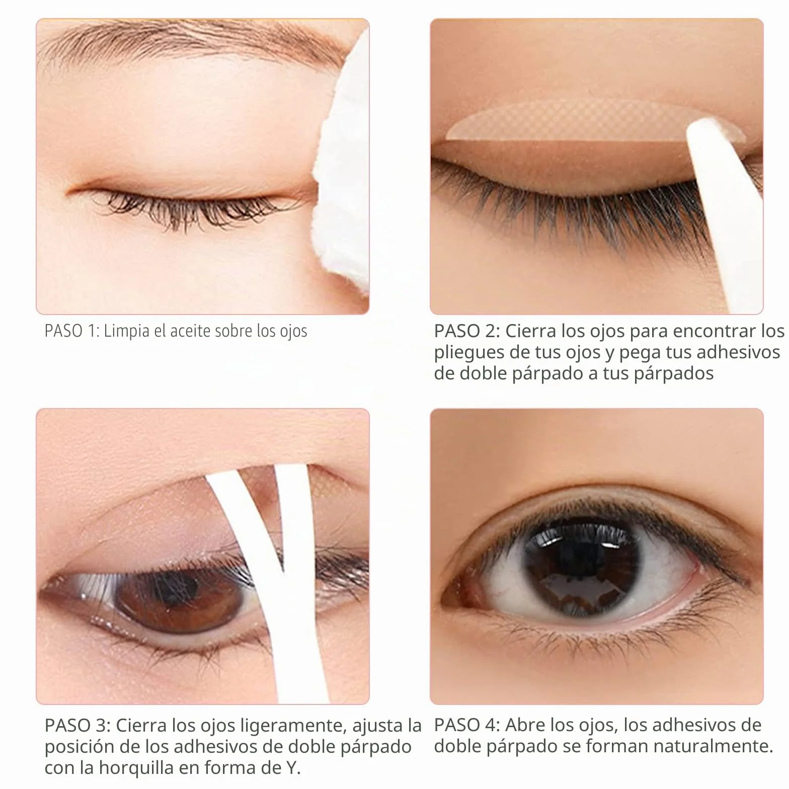 Cinta de Párpados Invisibles 1800, Adhesivo Doble, Levantar Ojos Cosméticos
