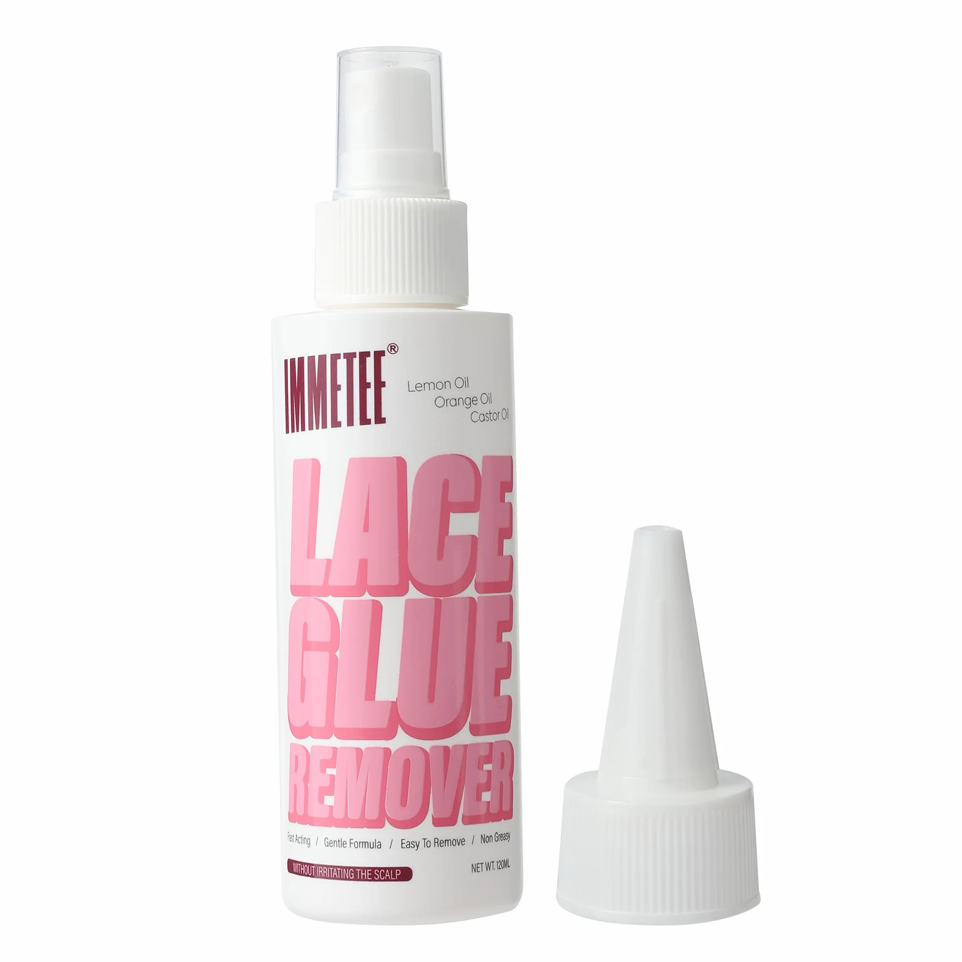 Immetee Peluca Removedor de Pegamento para Encaje Frontal 120ml Spray Eliminación Rápida