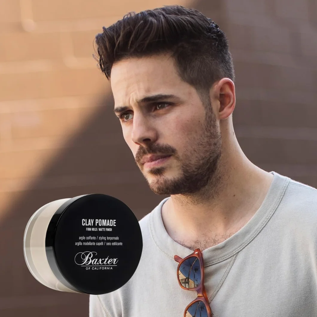 Baxter of California Pomada de arcilla para cabello natural, fijación firme, acabado mate 2 oz