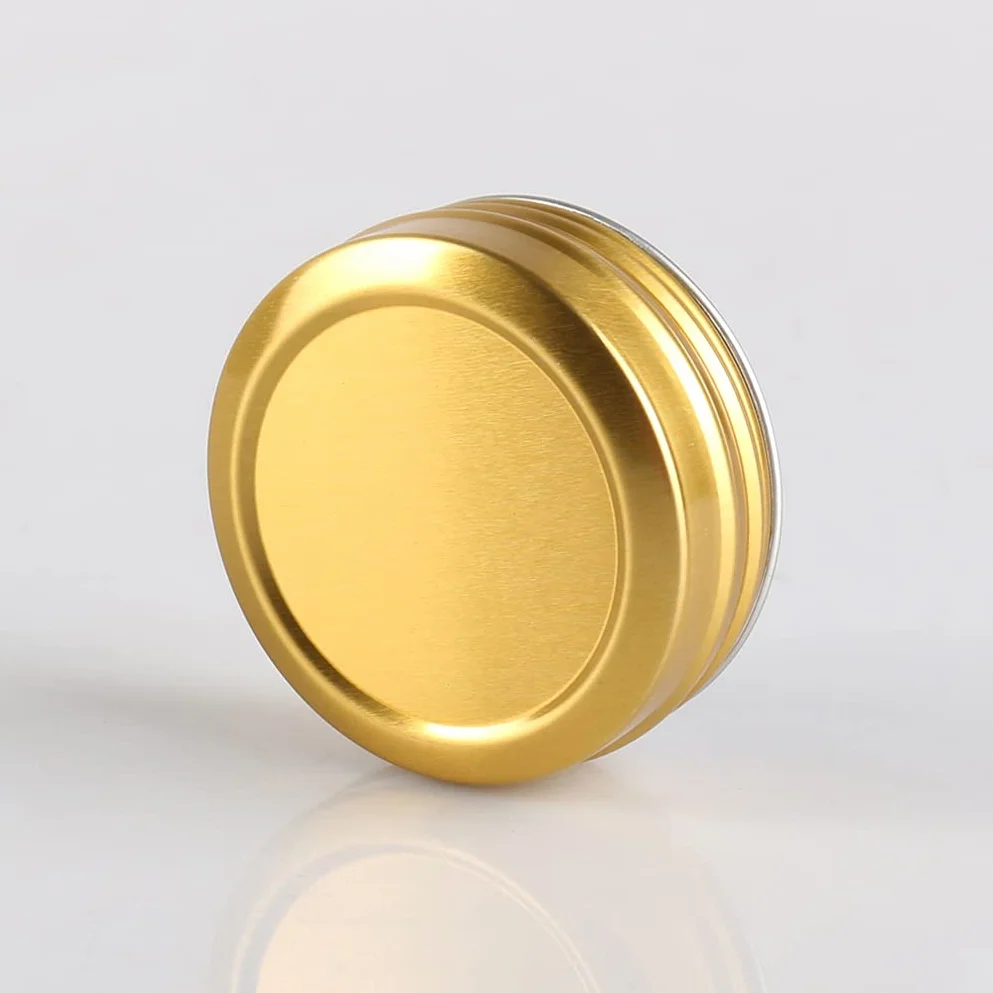 Tarros de Aluminio con Tapa Rosca 30ml Oro, 30 Piezas Envases Vacíos Redondos para Cosméticos