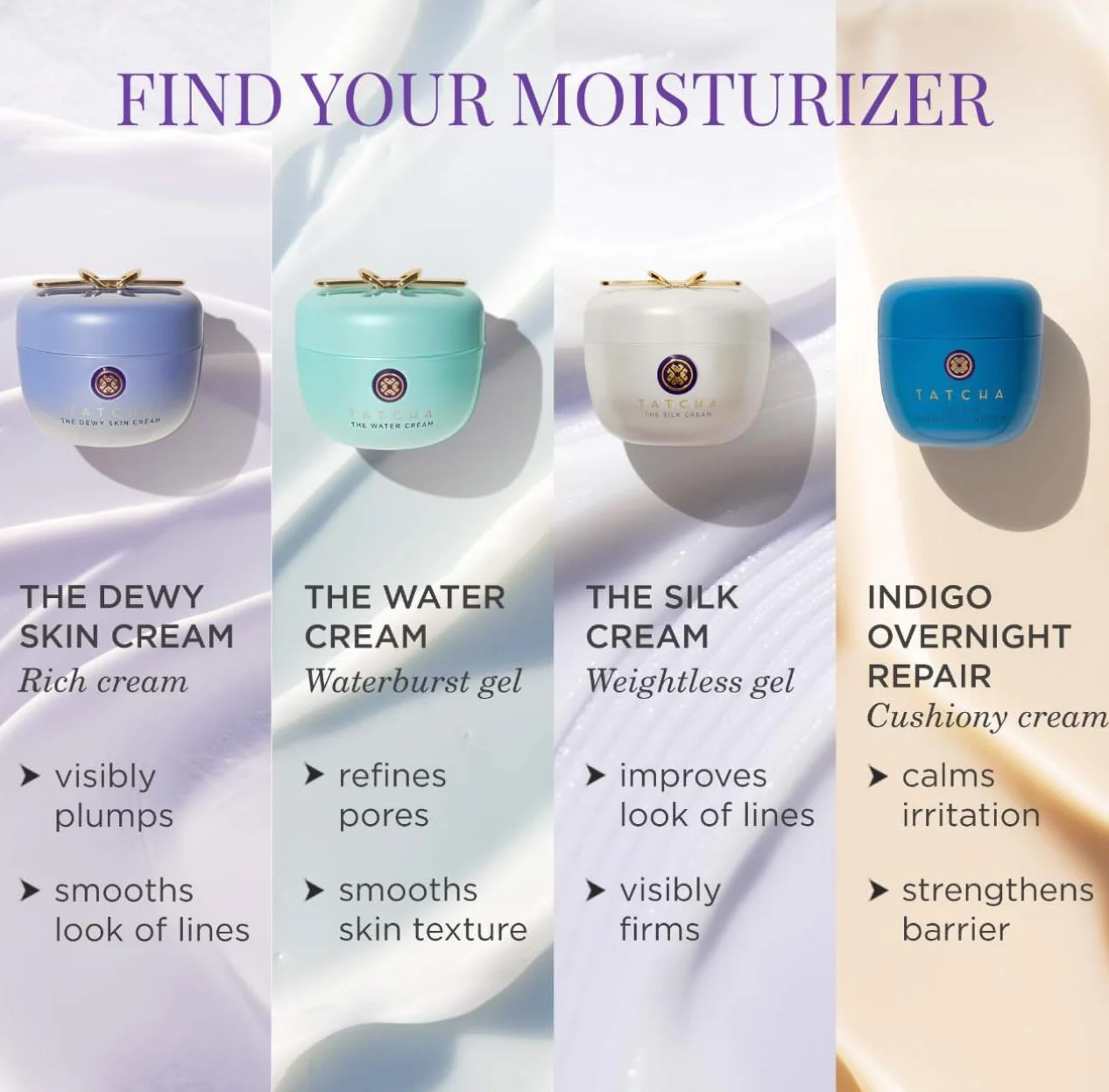 Tatcha Crema con base de agua para poros y sequedad, rosa, té verde, 50 ml