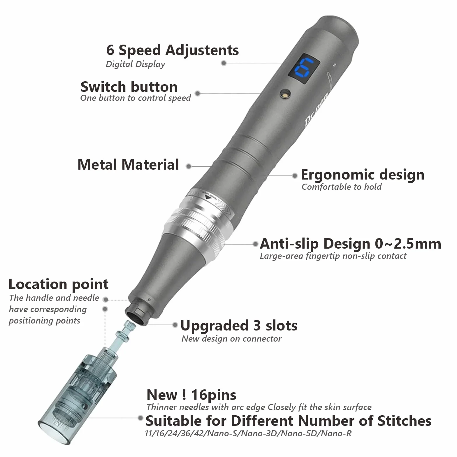 Dr.pen Microneedling Ultima M8 Lápiz Inalámbrico Profesional 22 Cartuchos Kit Cuidado Piel