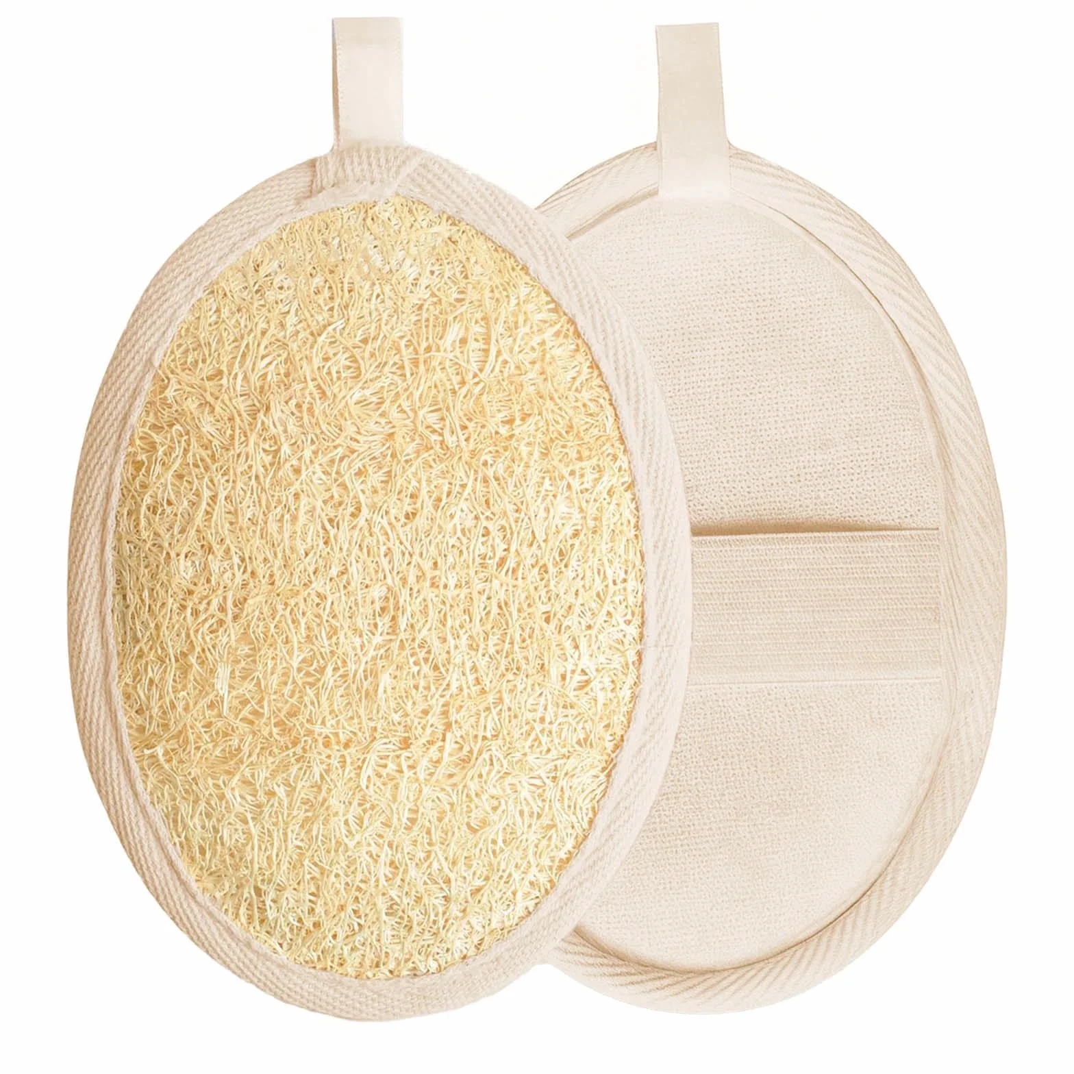 Esponja de lufa natural Purificador exfoliante corporal 3 piezas biodegradable baño ducha