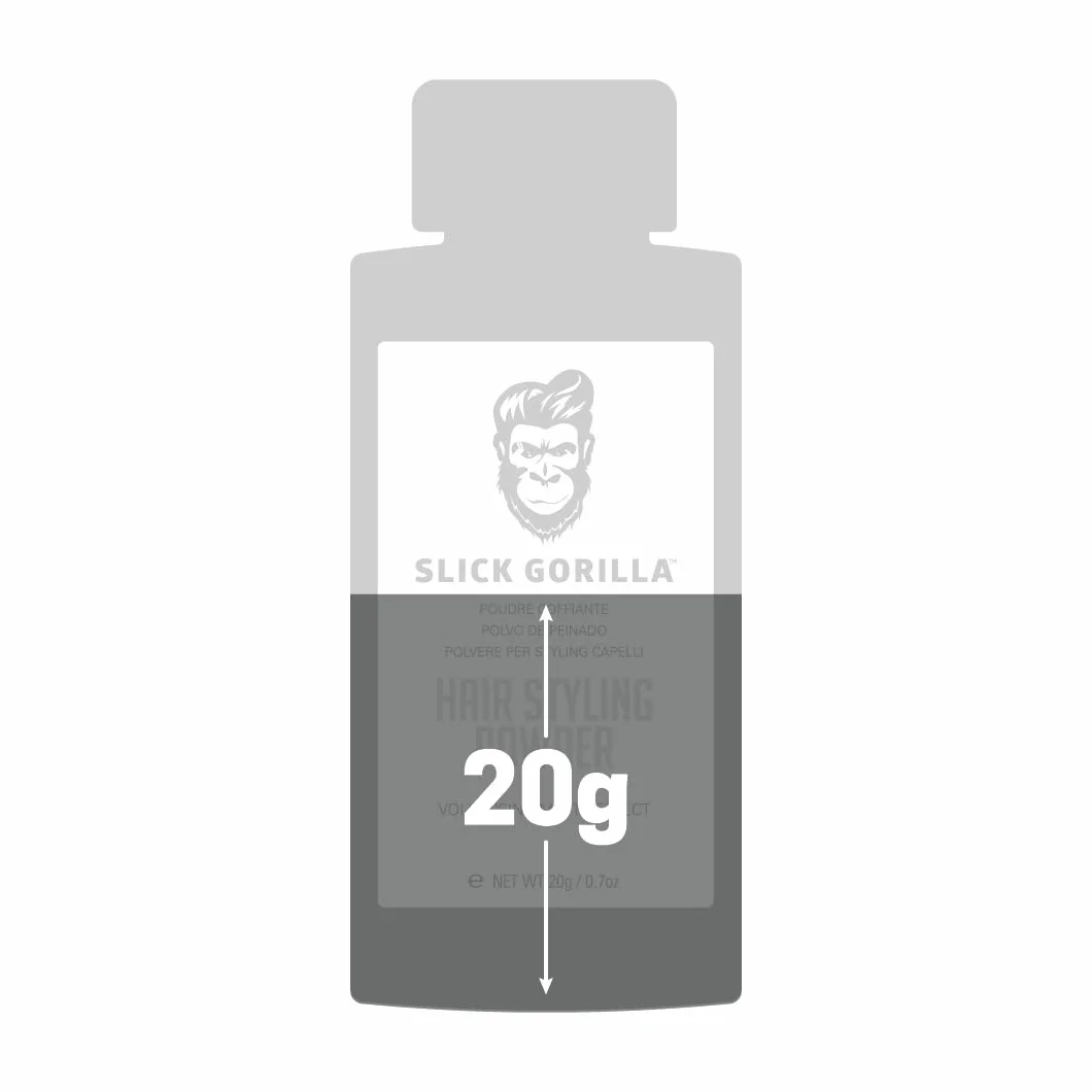 Slick Gorilla Polvo de Peinado para Hombres 20 ml Acabado Mate Fijación 24h Volumen