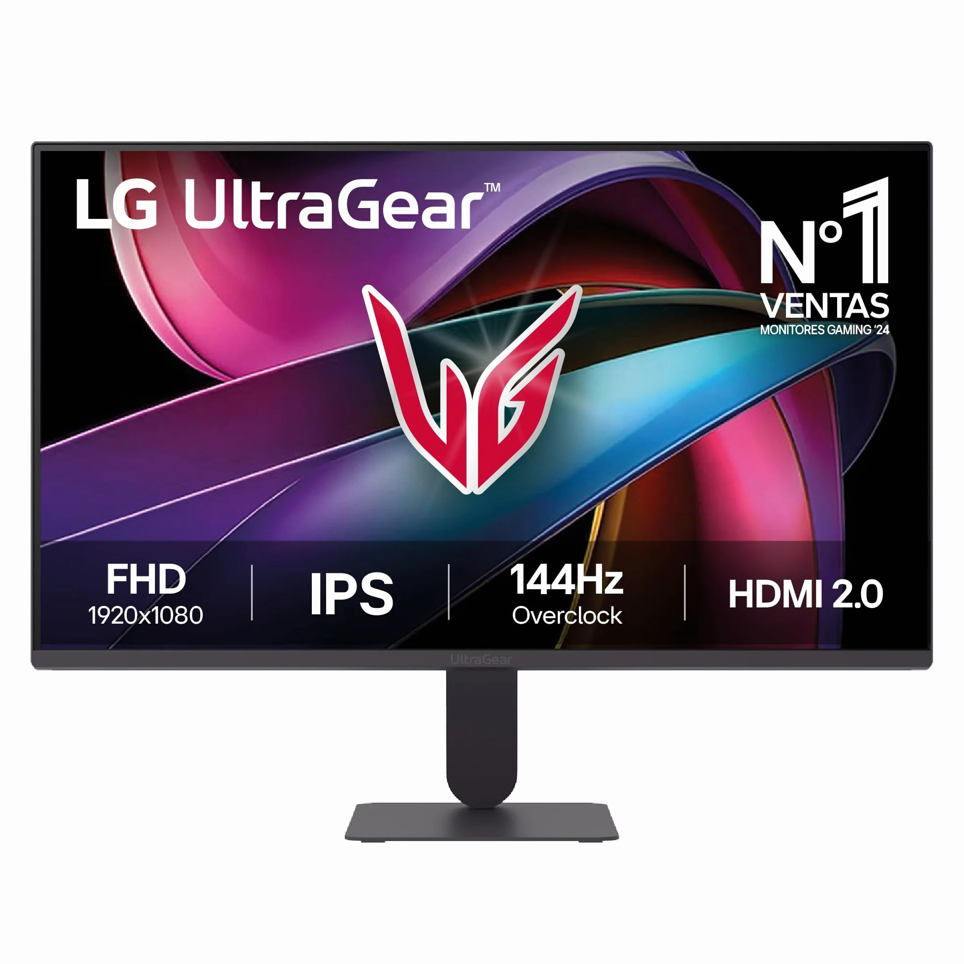 LG 24G411A-B Monitor Gaming Ultragear 23,8" IPS Full HD 144Hz 1ms G-Sync FreeSync HDR10 Pivotable Altura Ajustable Negro
