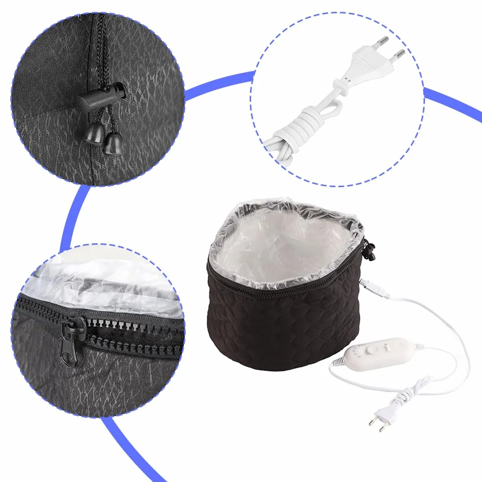 Gorro Eléctrico para el Cabello con Control de Temperatura Ajustable 30-45 Etapas