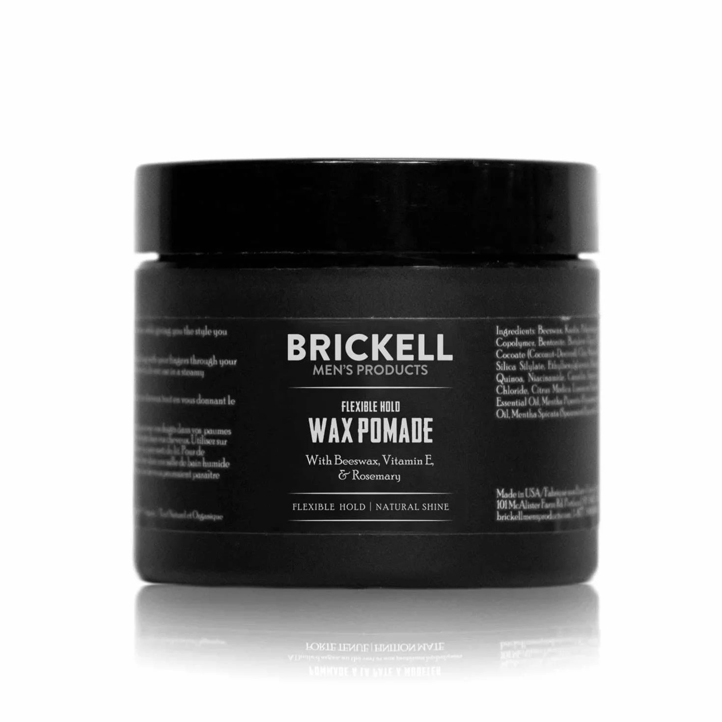 Brickell Men’s Products Pomada para el Pelo Fijación Flexible para Hombres Natural y Orgánica 59 ml