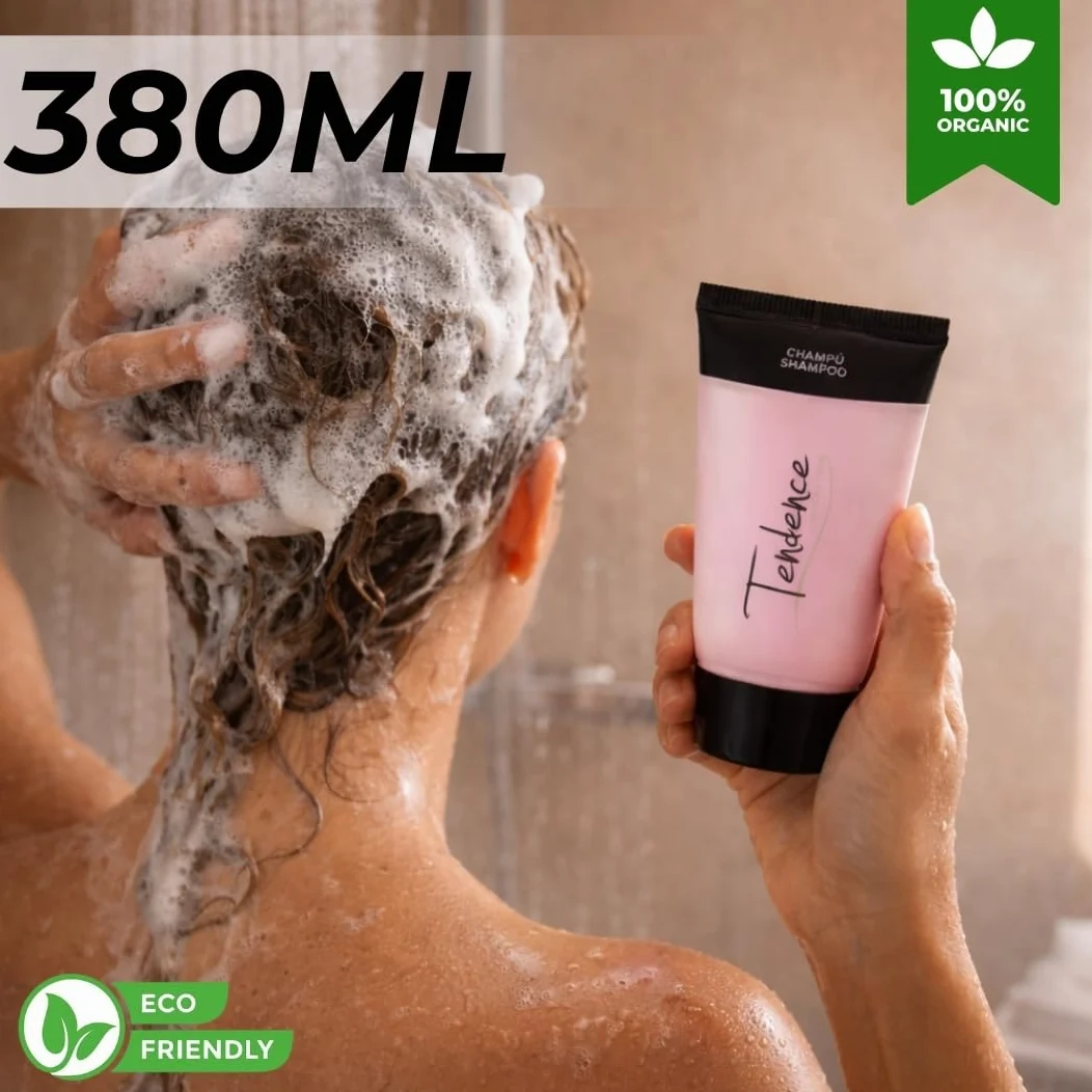 400 unidades de Tubo de Champú Amenities Hotel – Cosmética Hotelera Ecológica para Hoteles, Casas Rurales y Alojamientos Turísticos | Producto de Acogida para Habitaciones y Huéspedes.