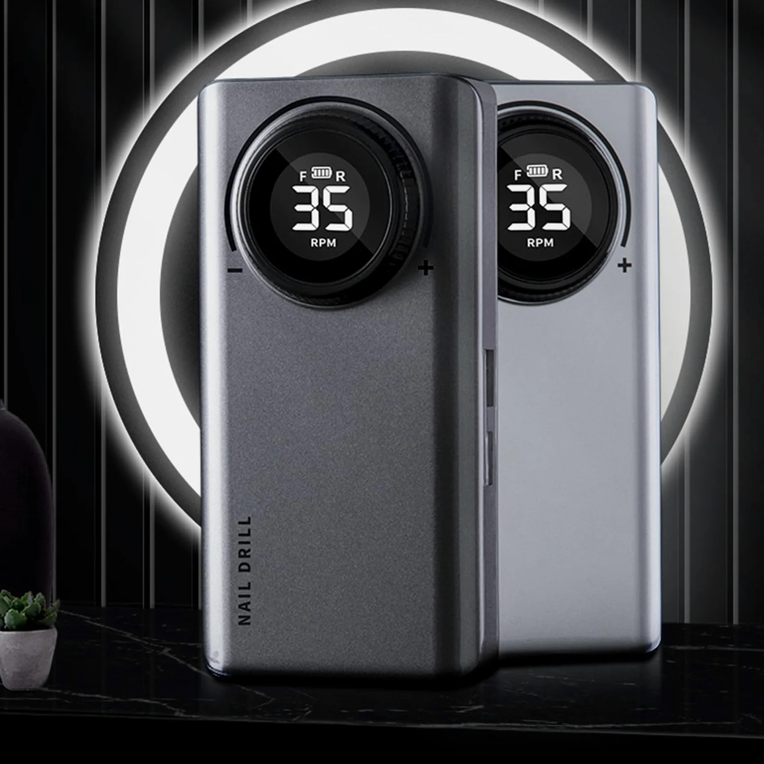 Efficient 0-35000RPM - Taladro eléctrico de uñas para accesorios de manicura acrílica, diseñado para uso doméstico y salón de belleza, lima portátil