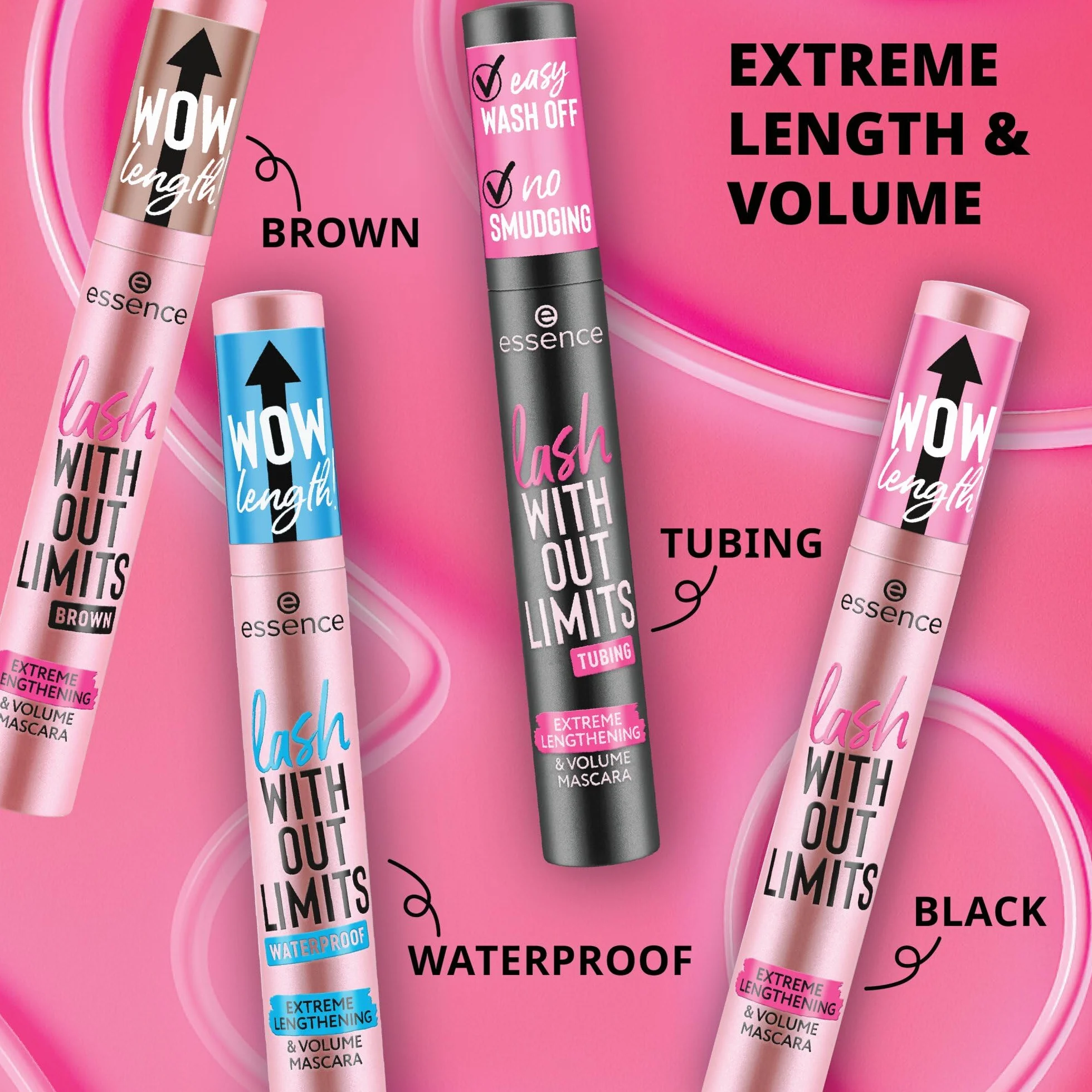 Essence Mascara Without Limits Extreme Lengthening & Volume Ultranegro 13ml