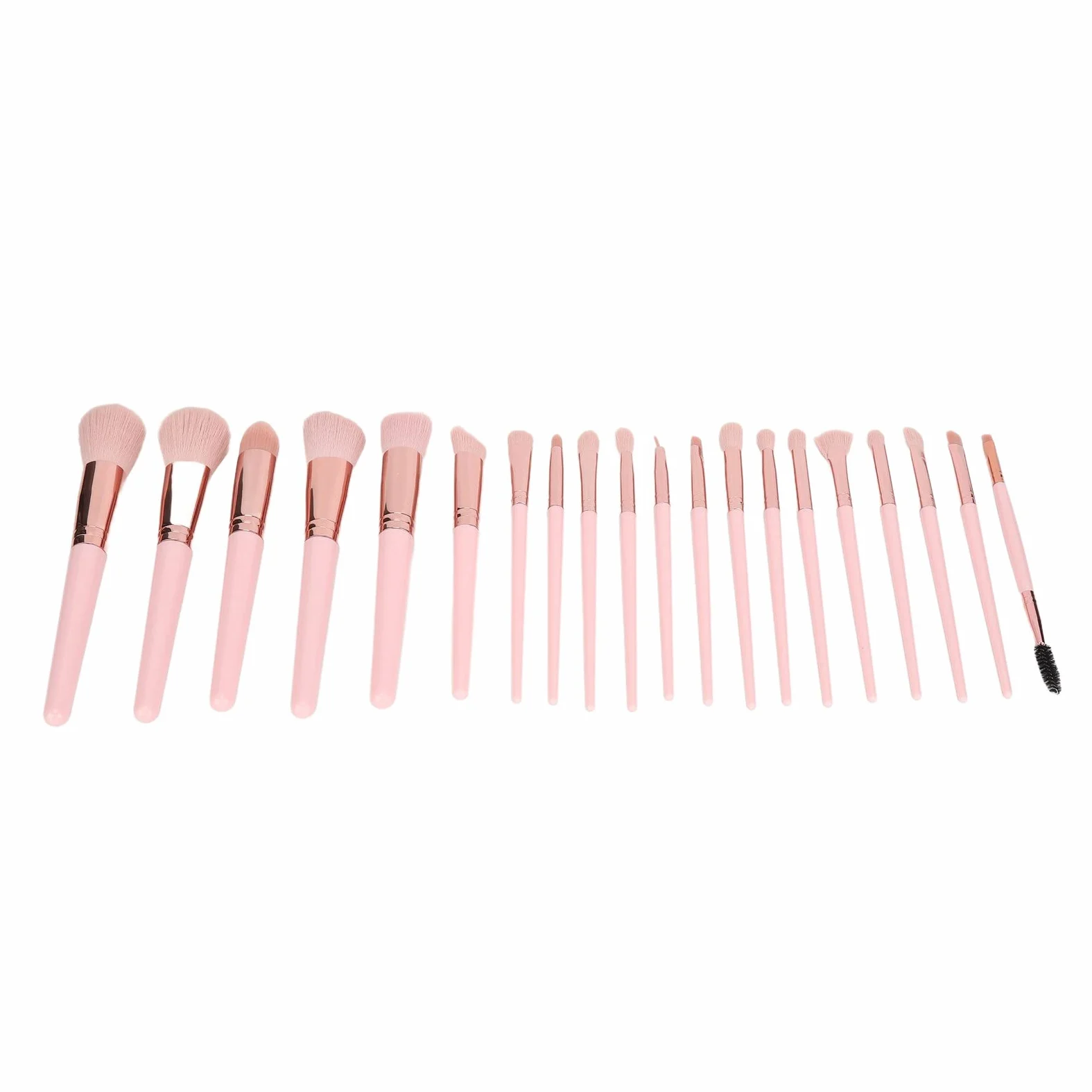 Juego de Brochas de Maquillaje 20 Piezas Cerdas Suaves Ergonómico Juego de Brochas Cosméticas Portátiles para BB Cream Polvo Suelto Sombra de Ojos Maquillaje Principiantes y