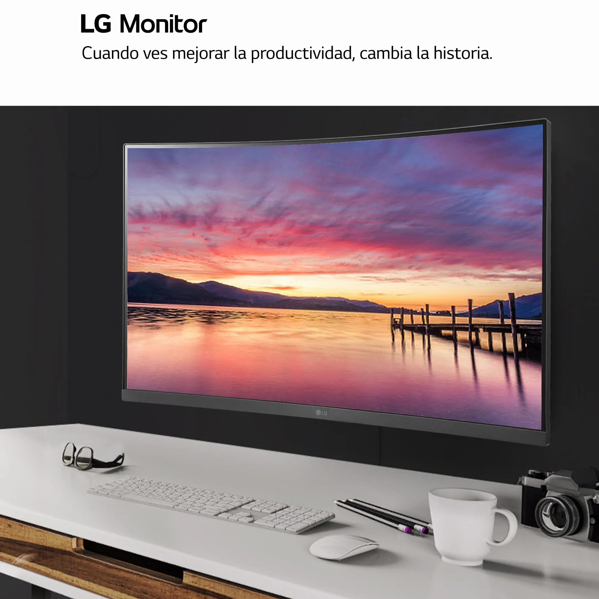 LG 32MR50C-B Monitor Curvo 32" VA FHD 1920x1080 100 Hz AMD FreeSync Premium Negro