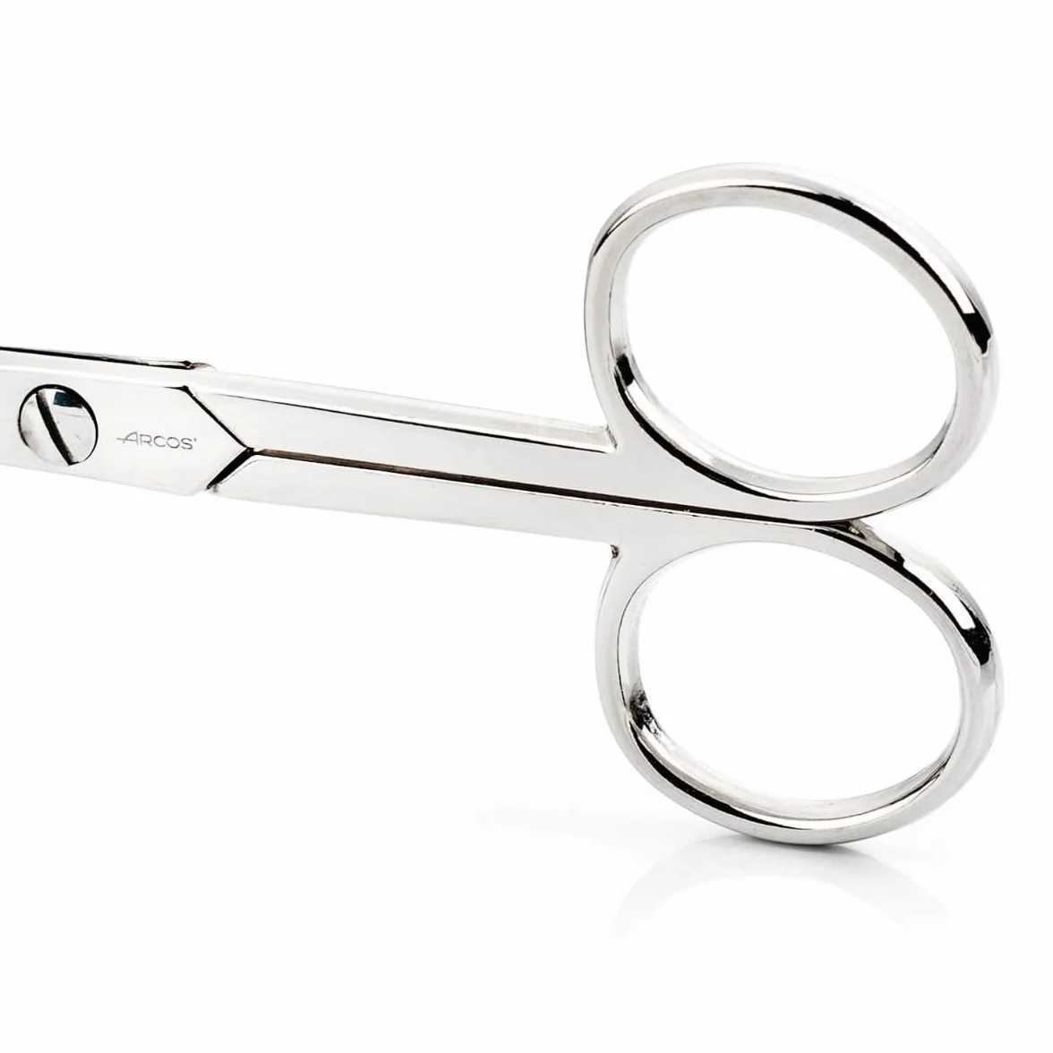 Arcos Tijeras de Manicura Rectas Acero Forjado 102 mm Niqueladas Plata Serie Style