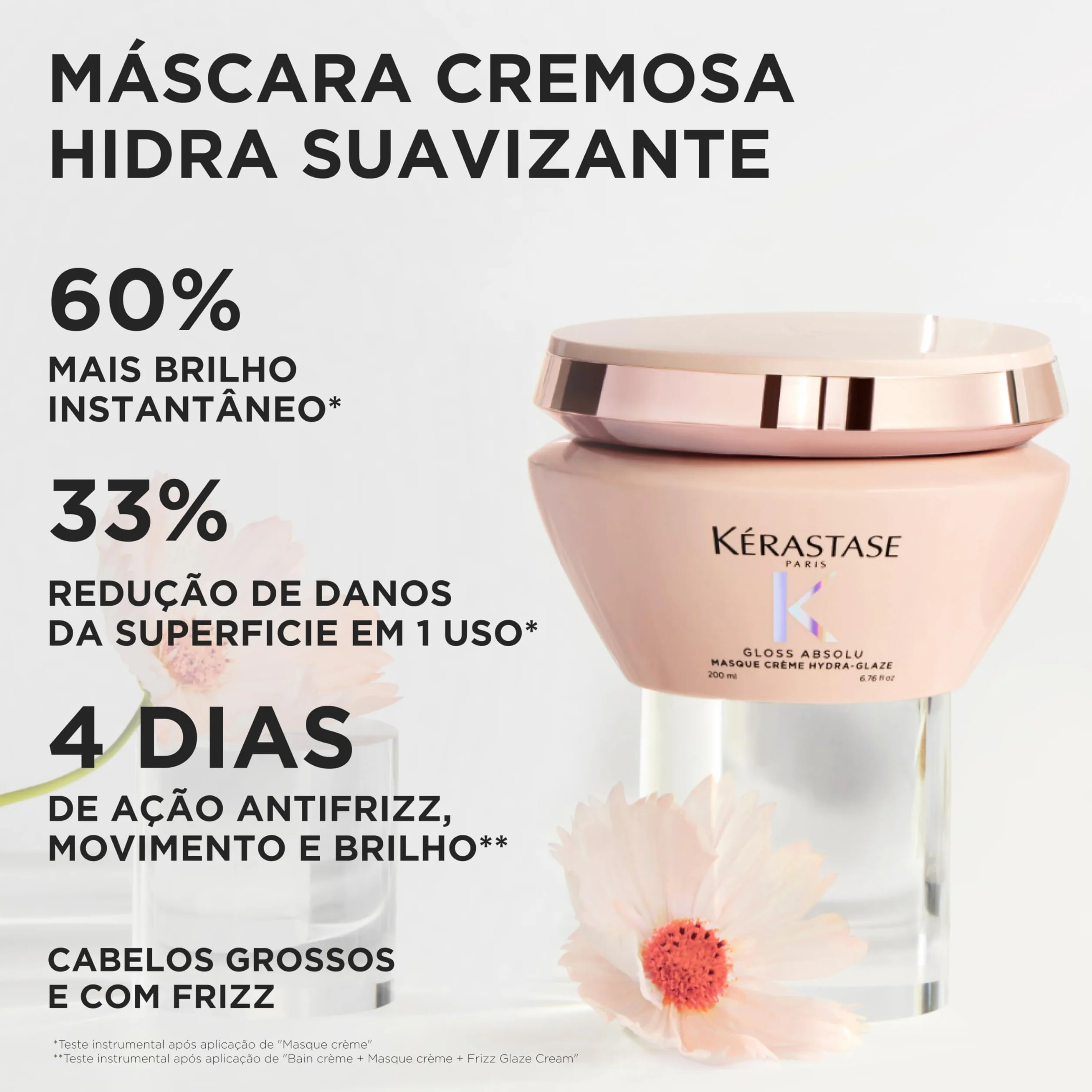 Kérastase Gloss Absolu Masque Crème Hydra-Glaze Mascarilla Cabello Encrespado 200 ml