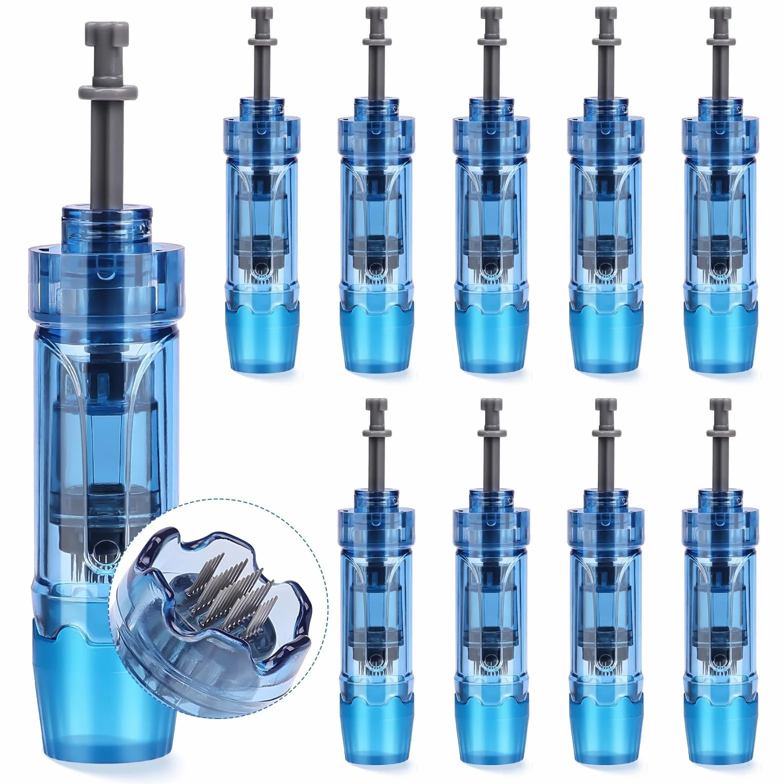Agujas de Repuesto Dermapen 36 puntas para Microneedling Pen Ultima A11, A9, M8S, A8S, Cartuchos Desechables 10Pcs