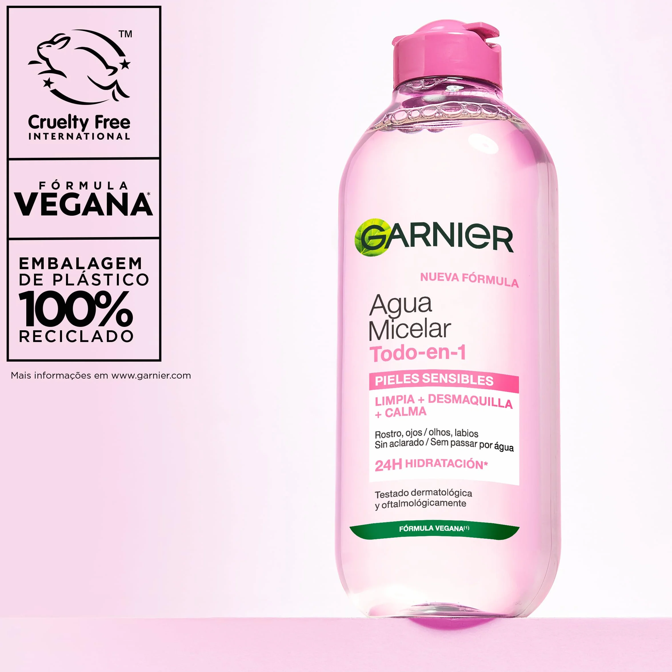 Garnier Skin Active Agua Micelar Clásica Todo en Uno Desmaquillante Limpiador Facial 700 ml