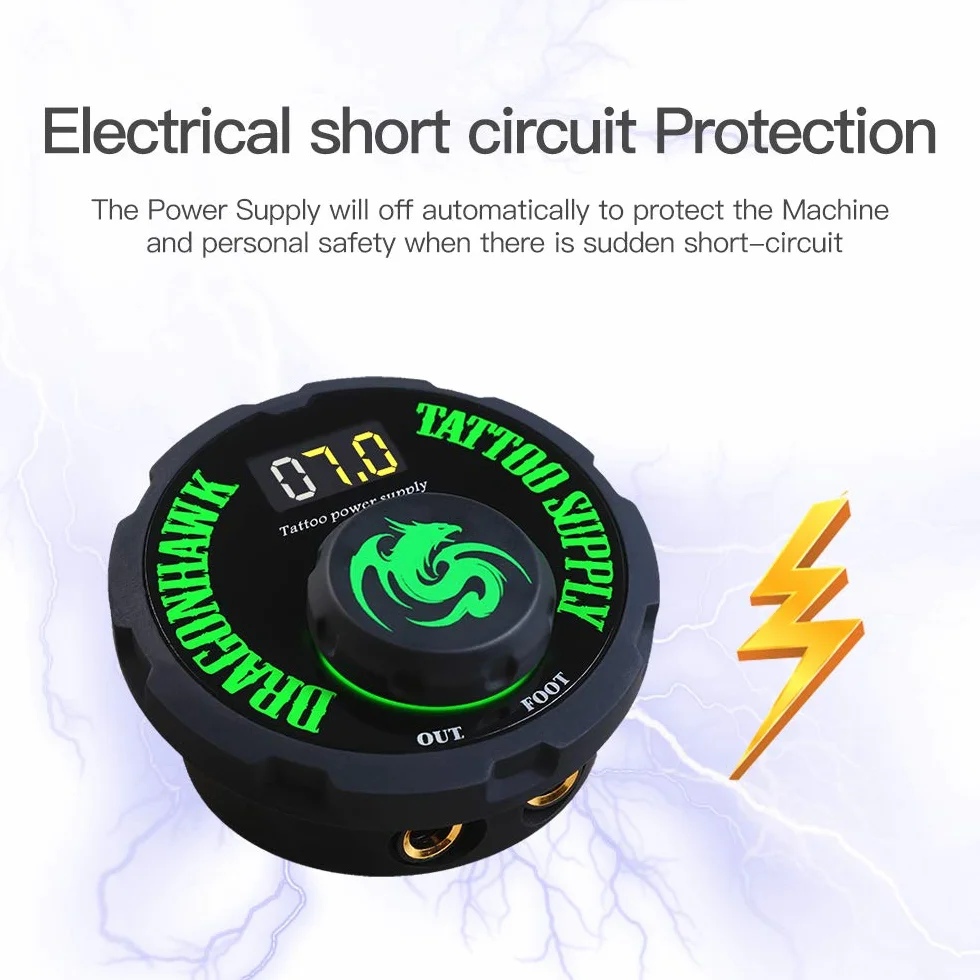 Dragonhawk P087 - Fuente de alimentación para máquina de tatuaje