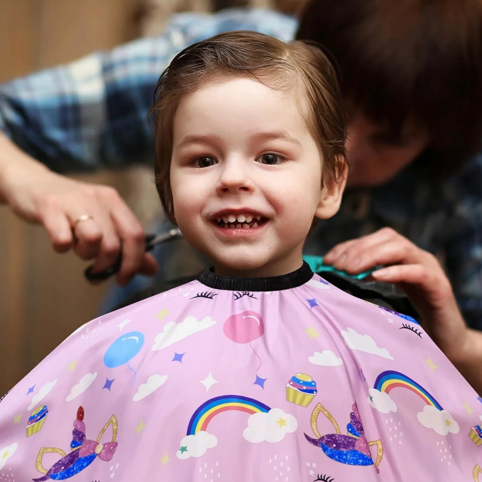 Capa Peluqueria Capa de Corte de Pelo antiestática for peluquería Infantil, Delantal Impermeable for el hogar, Herramientas de Peinado