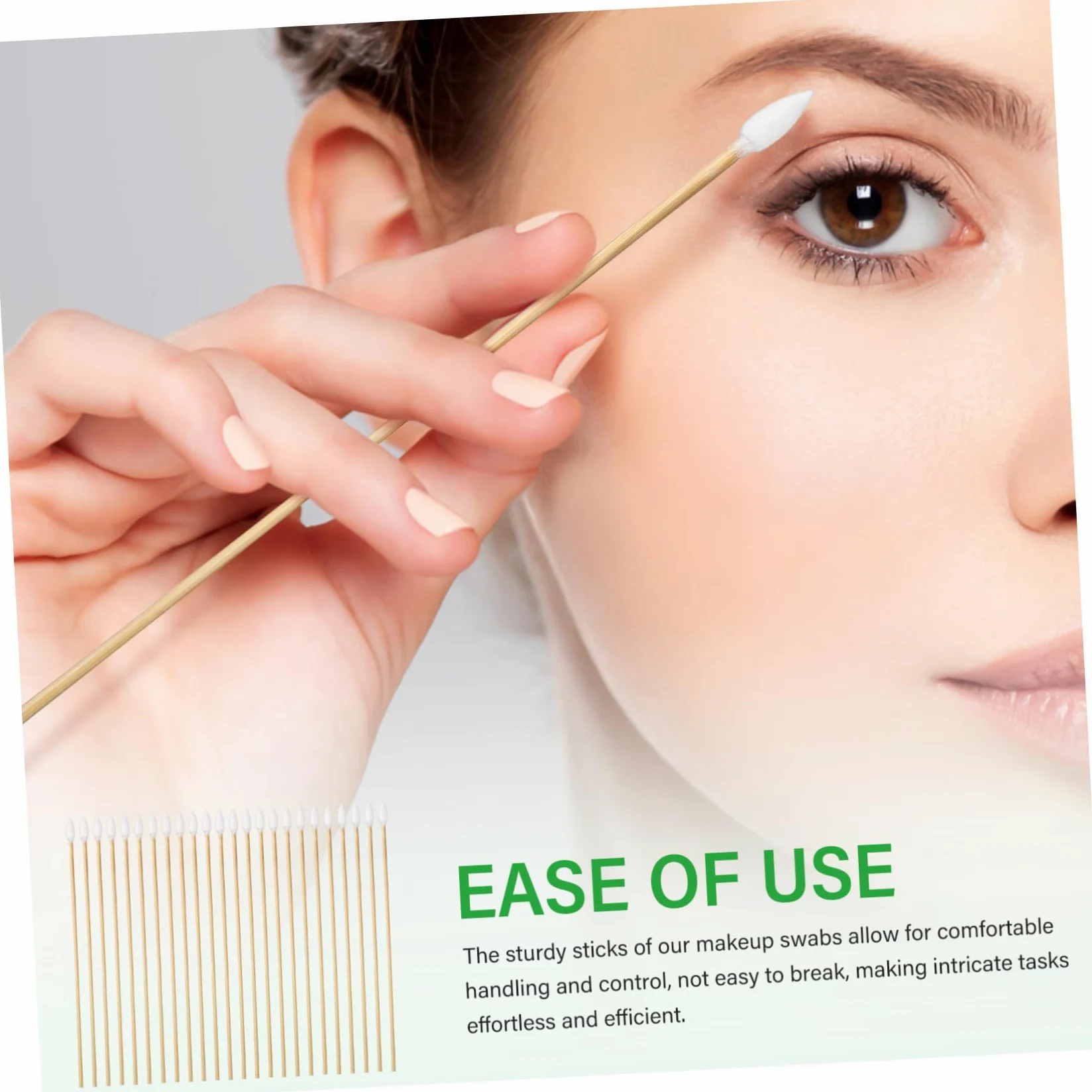 Palillos Aplicadores De Maquillaje Hisopos De Algodón Para Oídos Hisopos Limpiadores Para Fines Cosméticos Puntas Para Baño Uñas De Oídos Puntas Para Remover 500 piezas*4