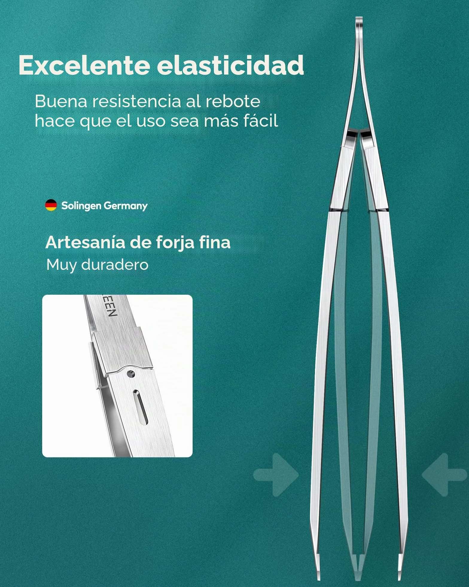 MR.GREEN Pinzas de Depilación Inclinadas de Acero Inoxidable Profesionales de Precisión para Cejas