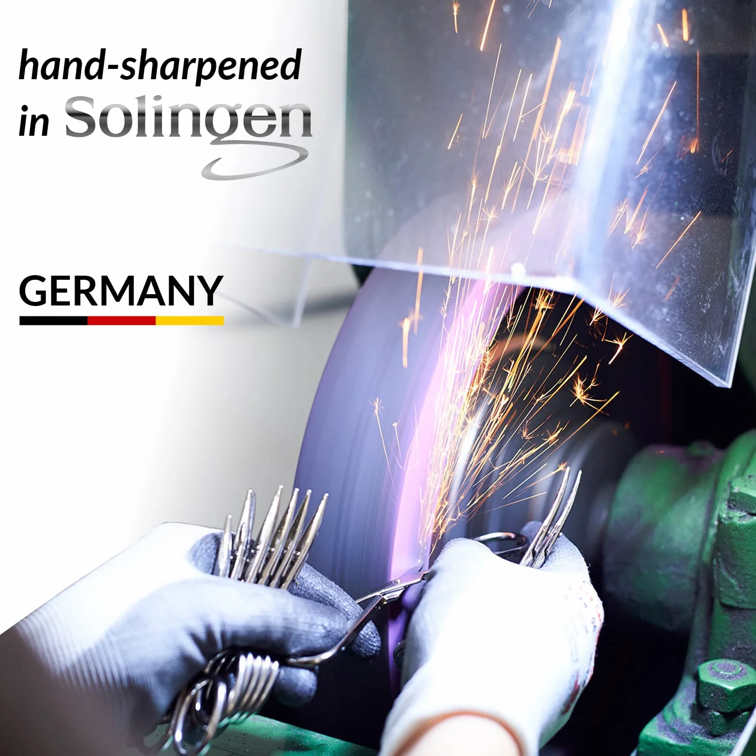 marQus Tijeras para cutículas premium Solingen Alemania extra afiladas hoja curvada funda uñas manos pies zurdos