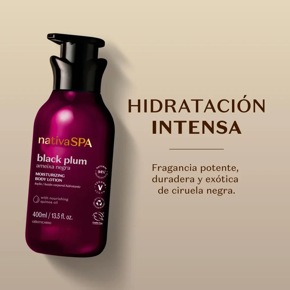 O Boticário Nativa SPA Ciruela Negra Set Regalo Cuidado de la Piel 3 Productos