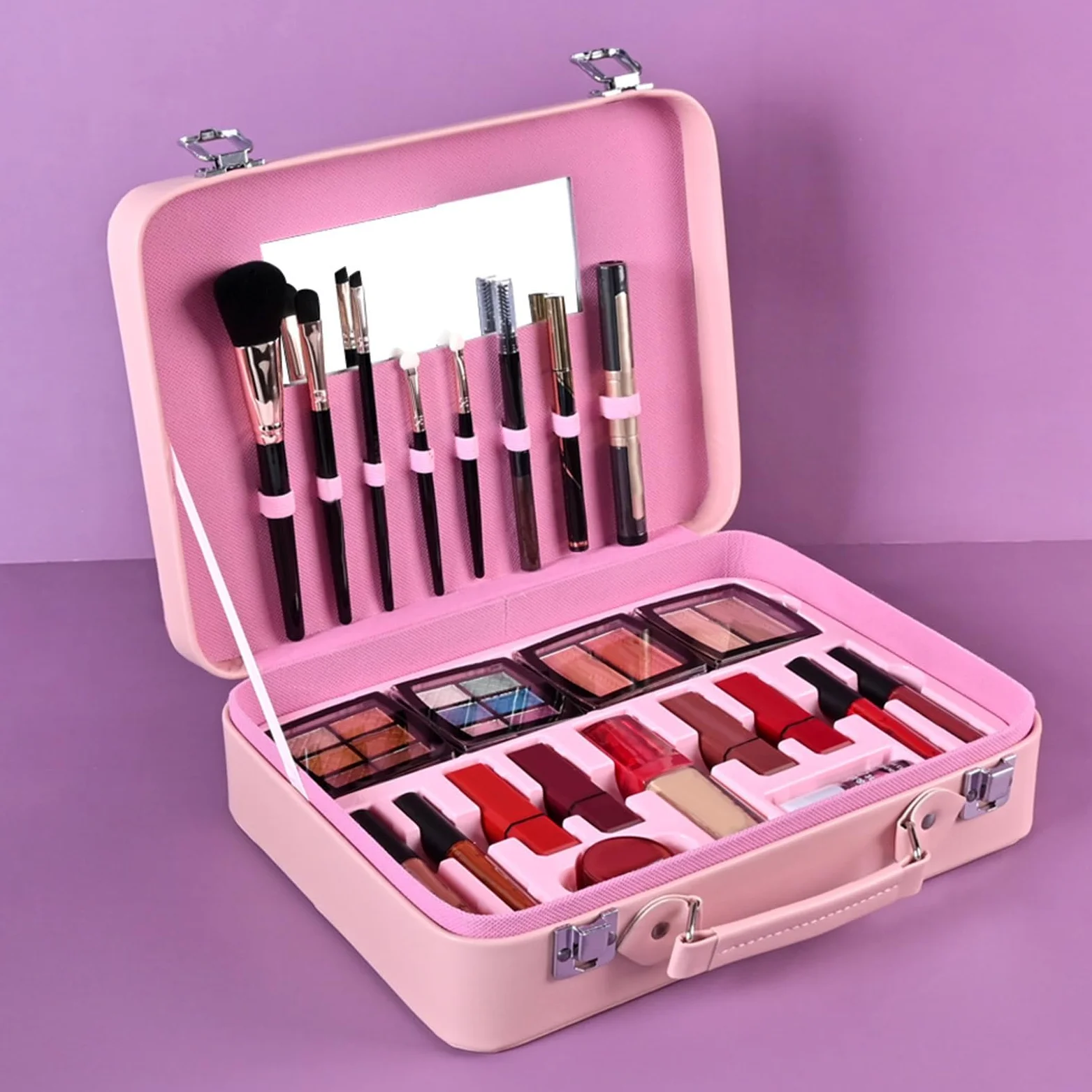 Colección De Maquillaje Para Mujeres Cosmético Resistente Al Agua | Kit De Maquillaje Portátil Impermeable para Damas Madres Abuelas Novias Cumpleaños y Citas