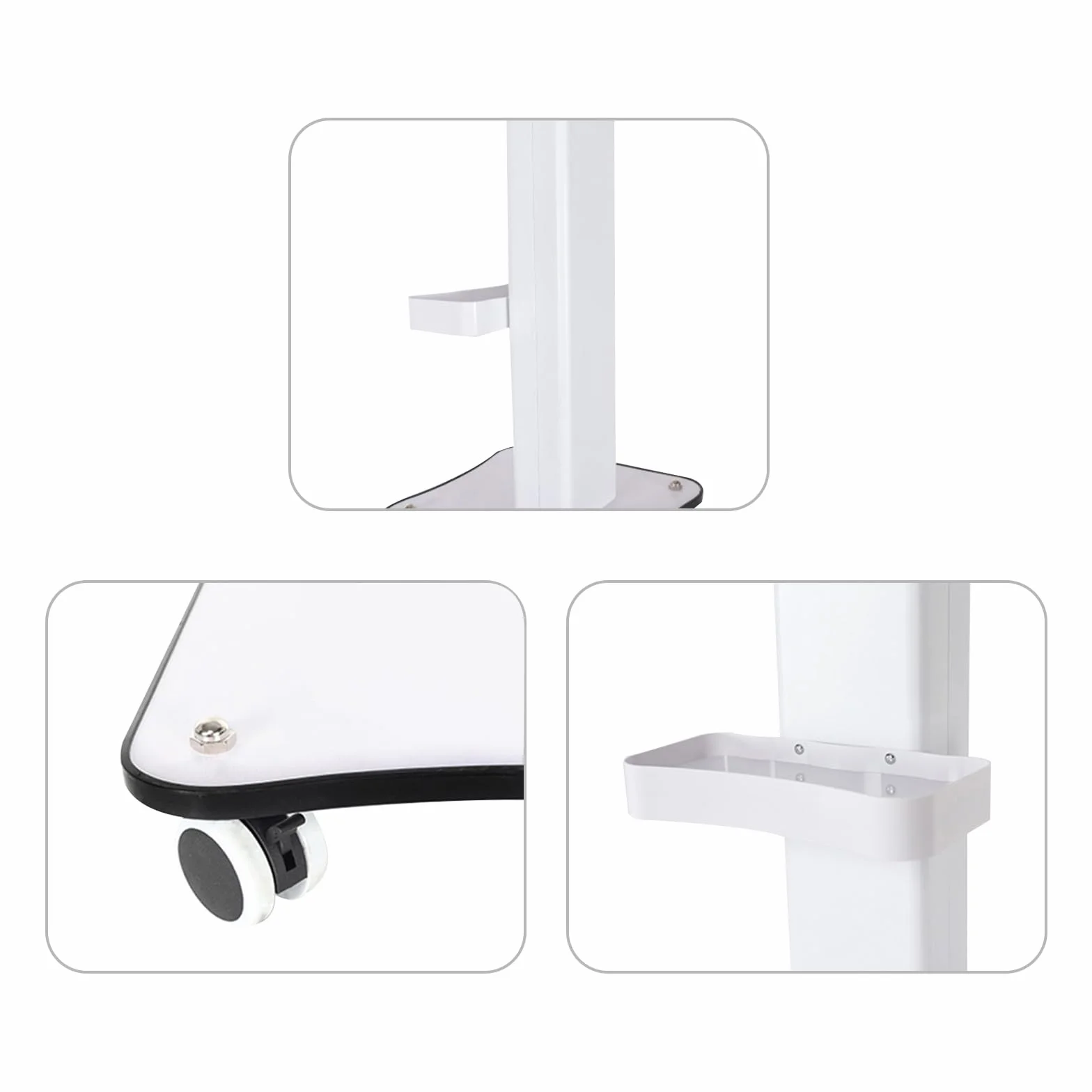 Carro de Almacenamiento de 3 Niveles para SPA y Salón de Belleza, Blanco, Estante Portátil