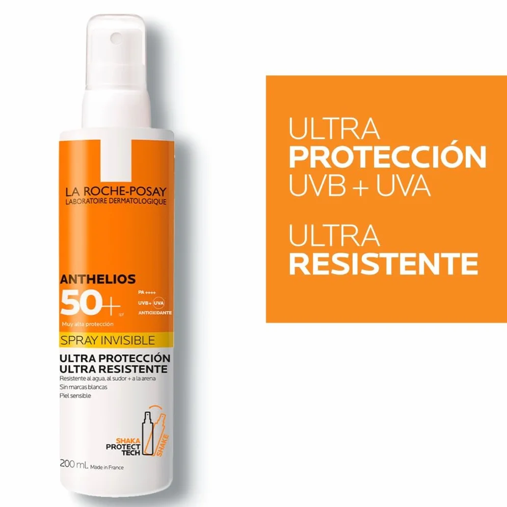 La Roche Posay Anthelios Protector Solar Invisible Spray 200 ml Resistente al Agua
