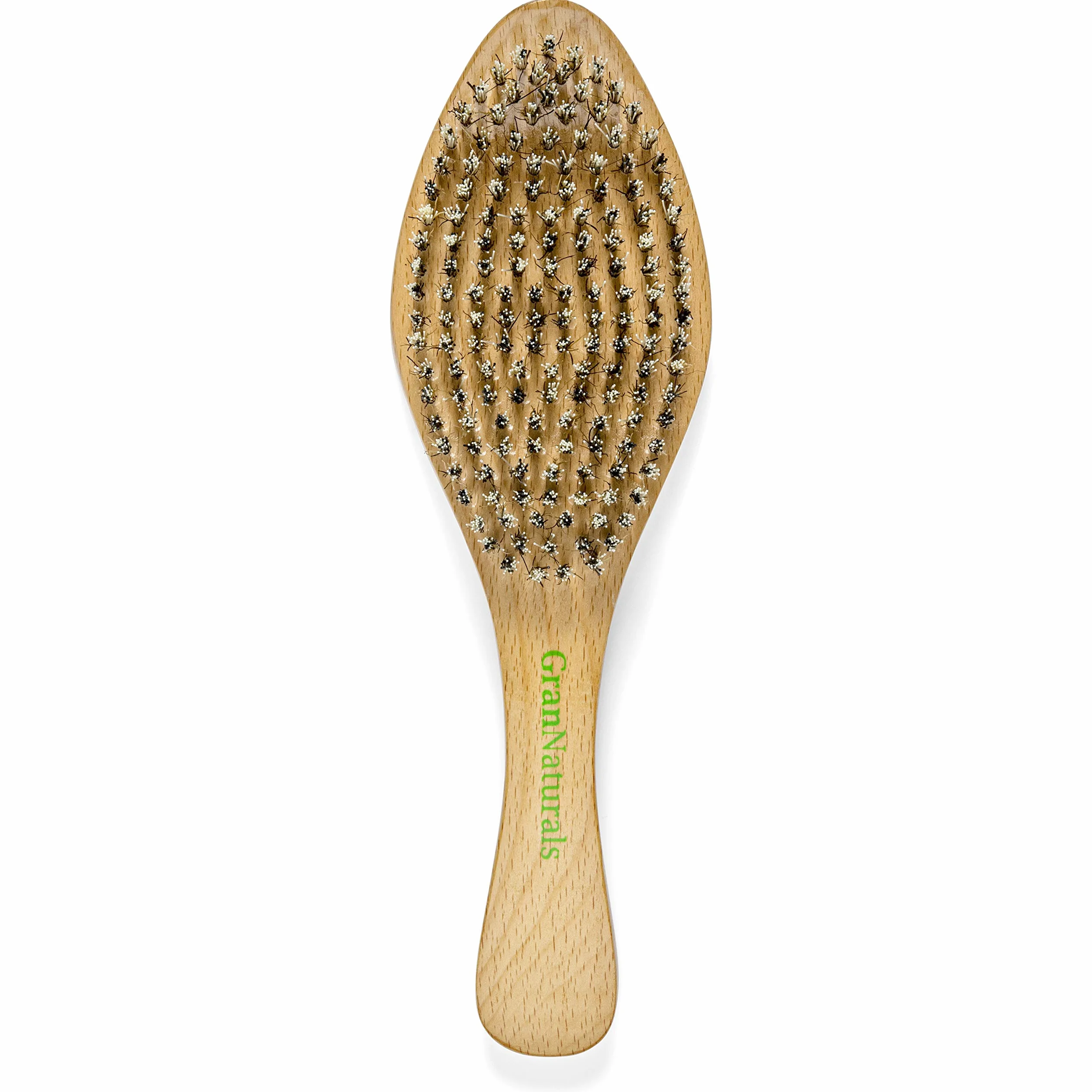 GranNaturals - Cepillo de pelo extra duro con cerdas de nailon extrarresistentes para 360 ondas