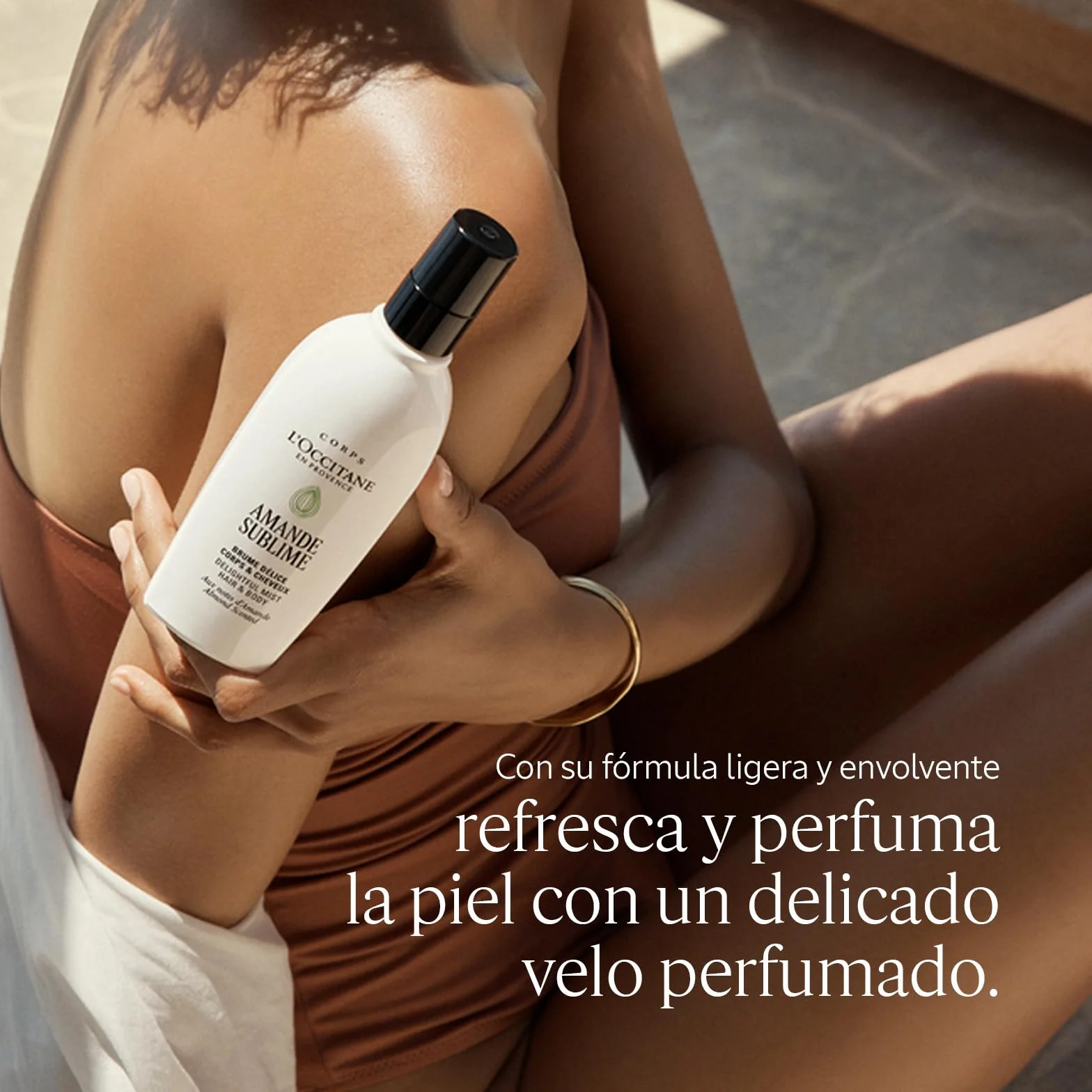 L'OCCITANE - Bruma Delicia Cuerpo & Cabello Almendra (Amande Sublime) - 100 ml - Notas de fresia, almendra y vainilla - Fabricado en Francia