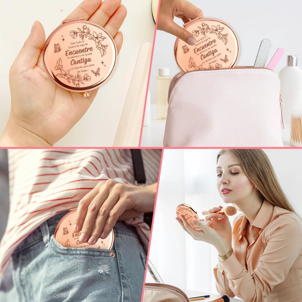 Espejo Compacto Regalo para Mujer Mama Hija Amiga Hermana Abuela