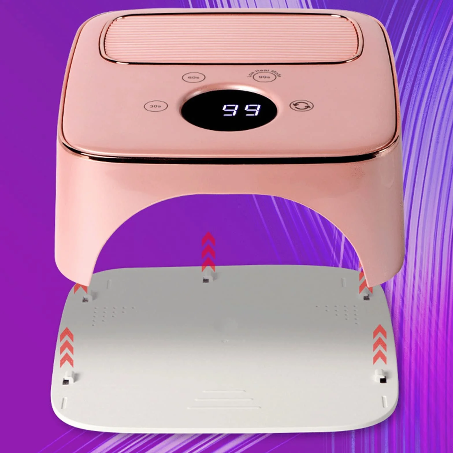 48W Lámpara LED Uñas,36 LED/UV Gel Esmalte de Uñas Curado Luz Máquina con 3 Temporizador y Pantalla LCD para Manicura/Pedicure Nail Art en el Hogar y el Salón