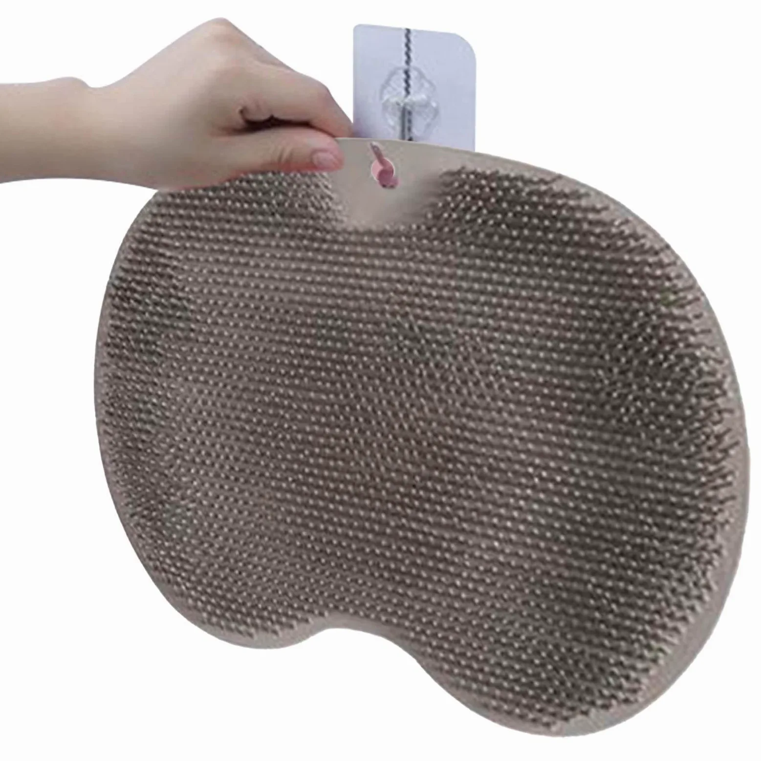 10 cepillos de ducha para pies | Cepillo de silicona para la espalda | Cepillo masajeador antideslizante que mejora la circulación del pie y elimina la piel muerta, con
